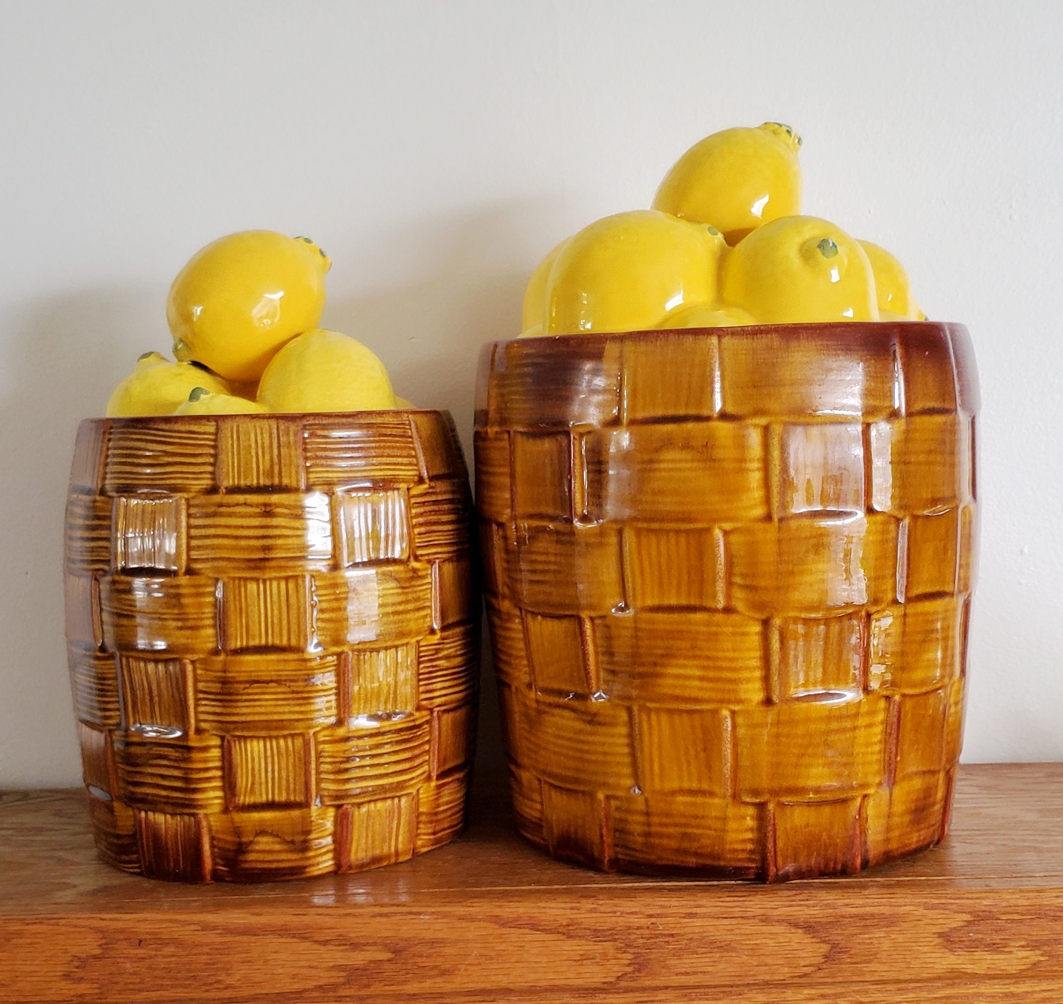 Ceramic lemon basket for sale  