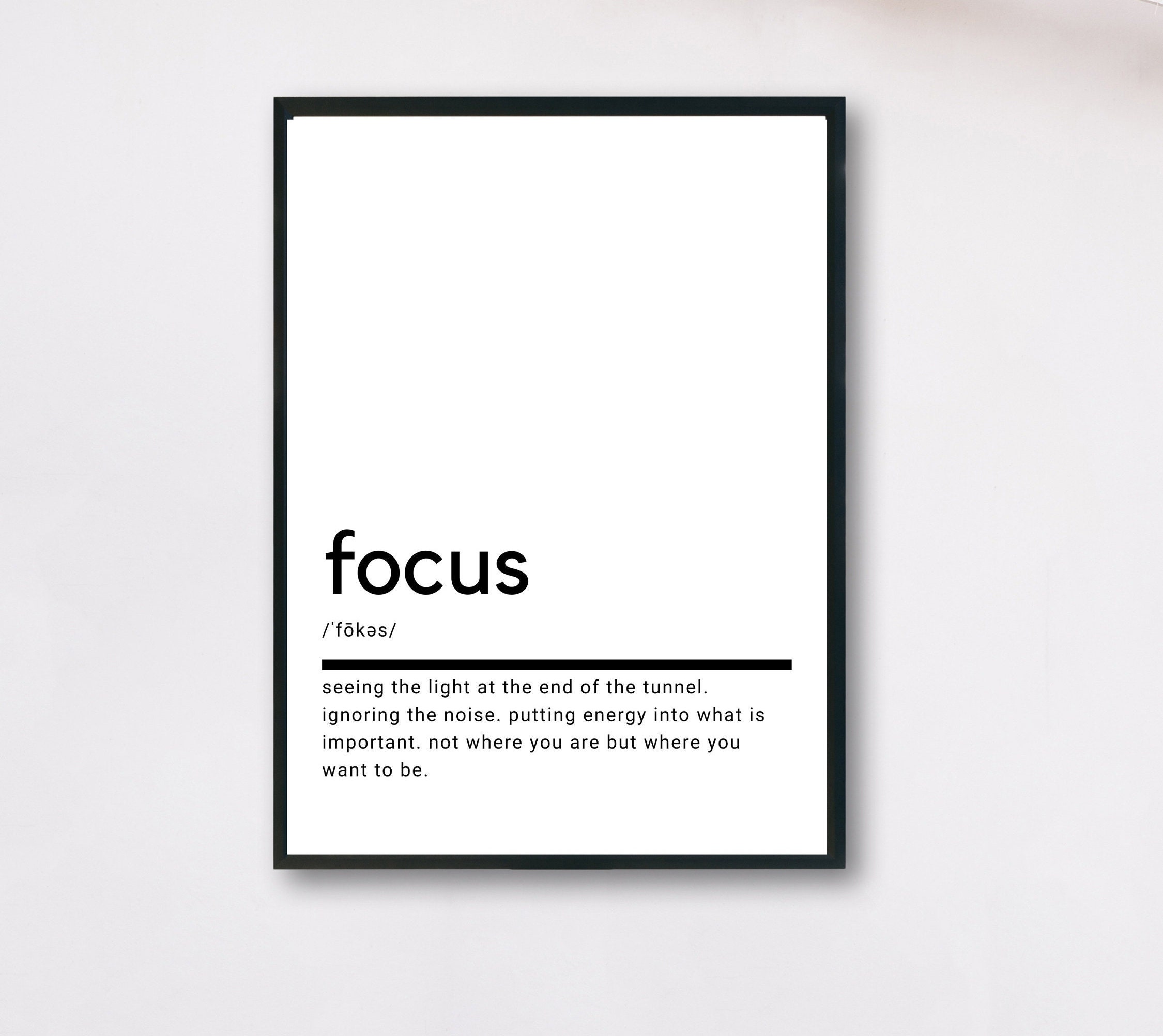 Focus definition printable for sale  