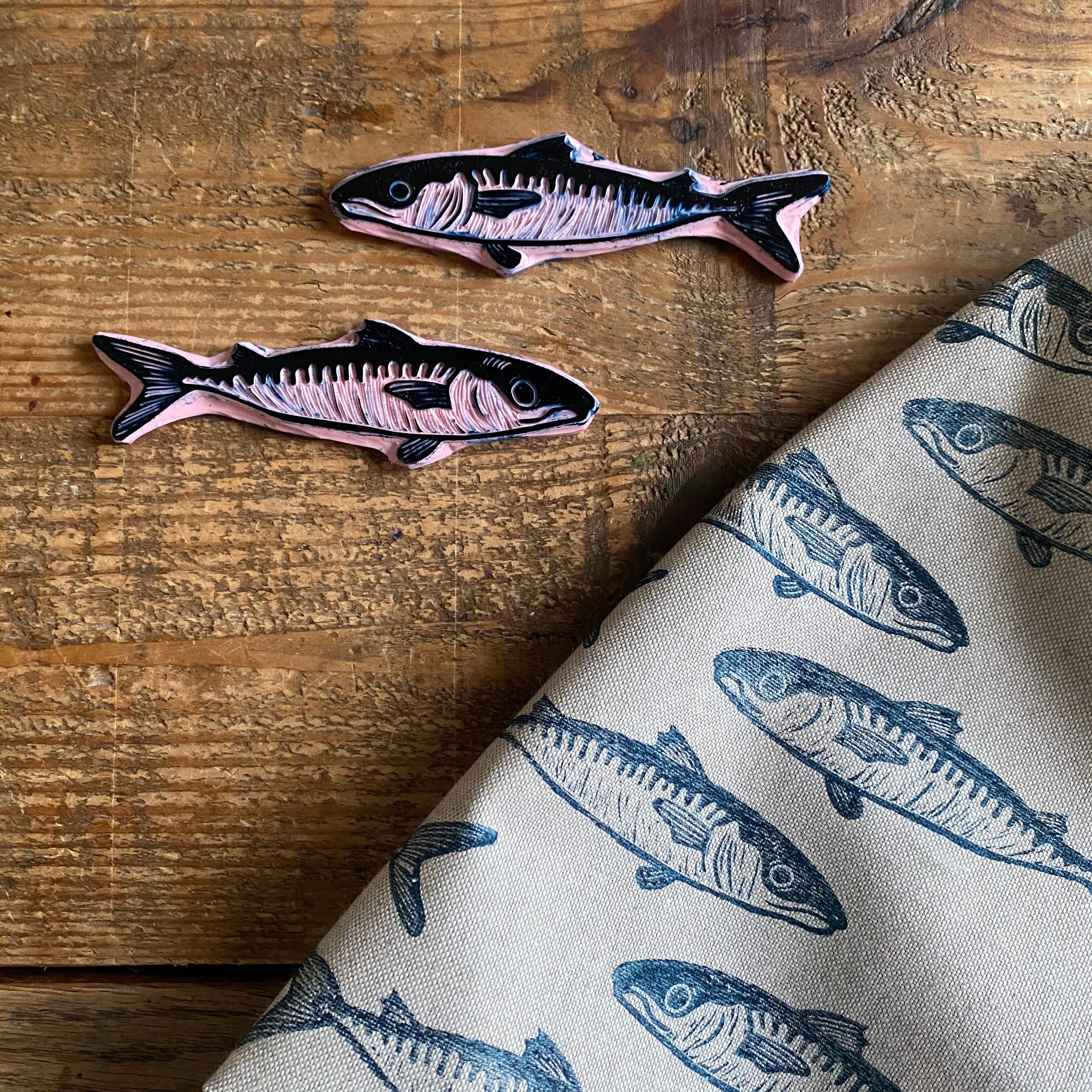Rubber stamp fish for sale  