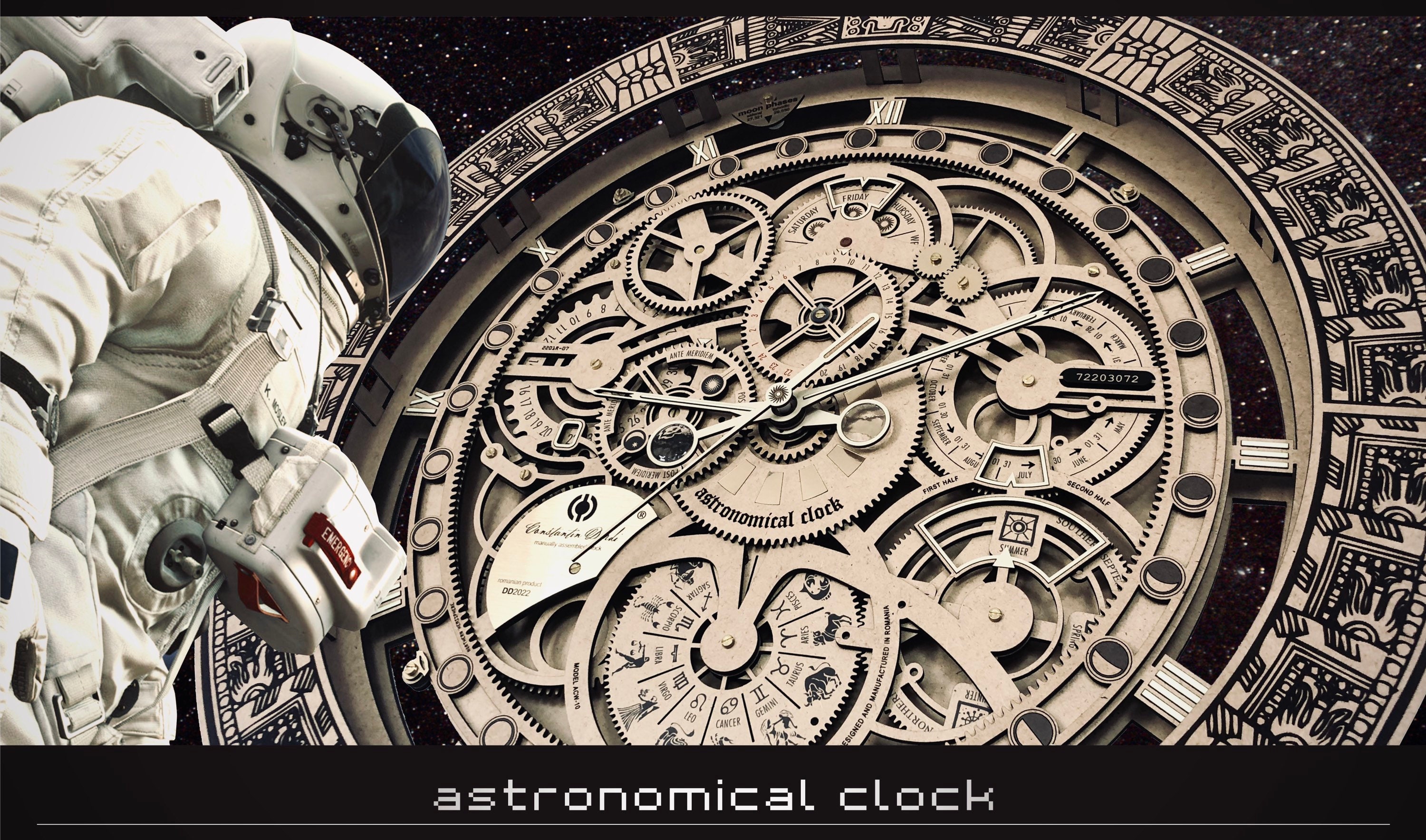 Unique astronomical clock for sale  