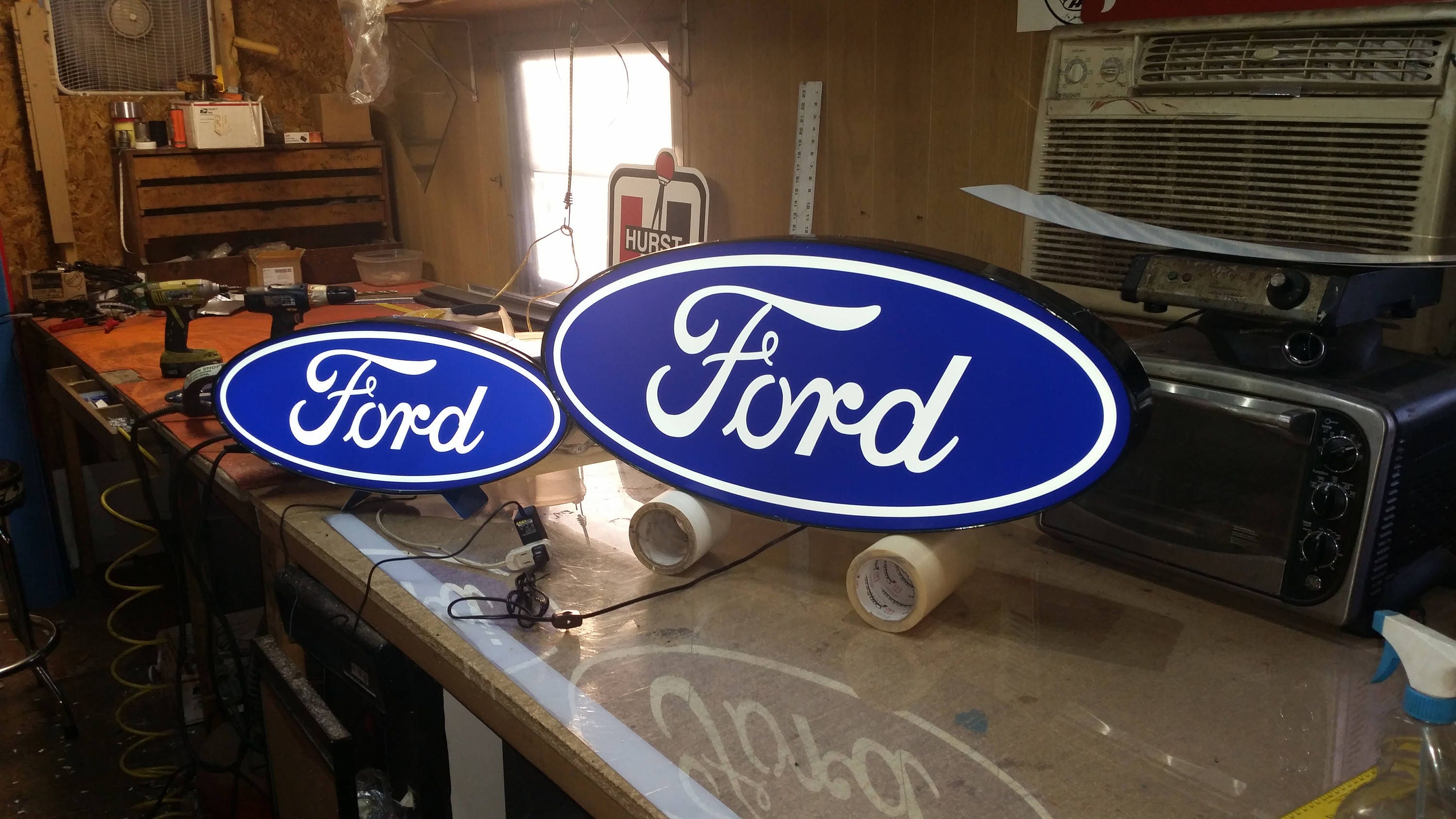 Ford oval lighted for sale  