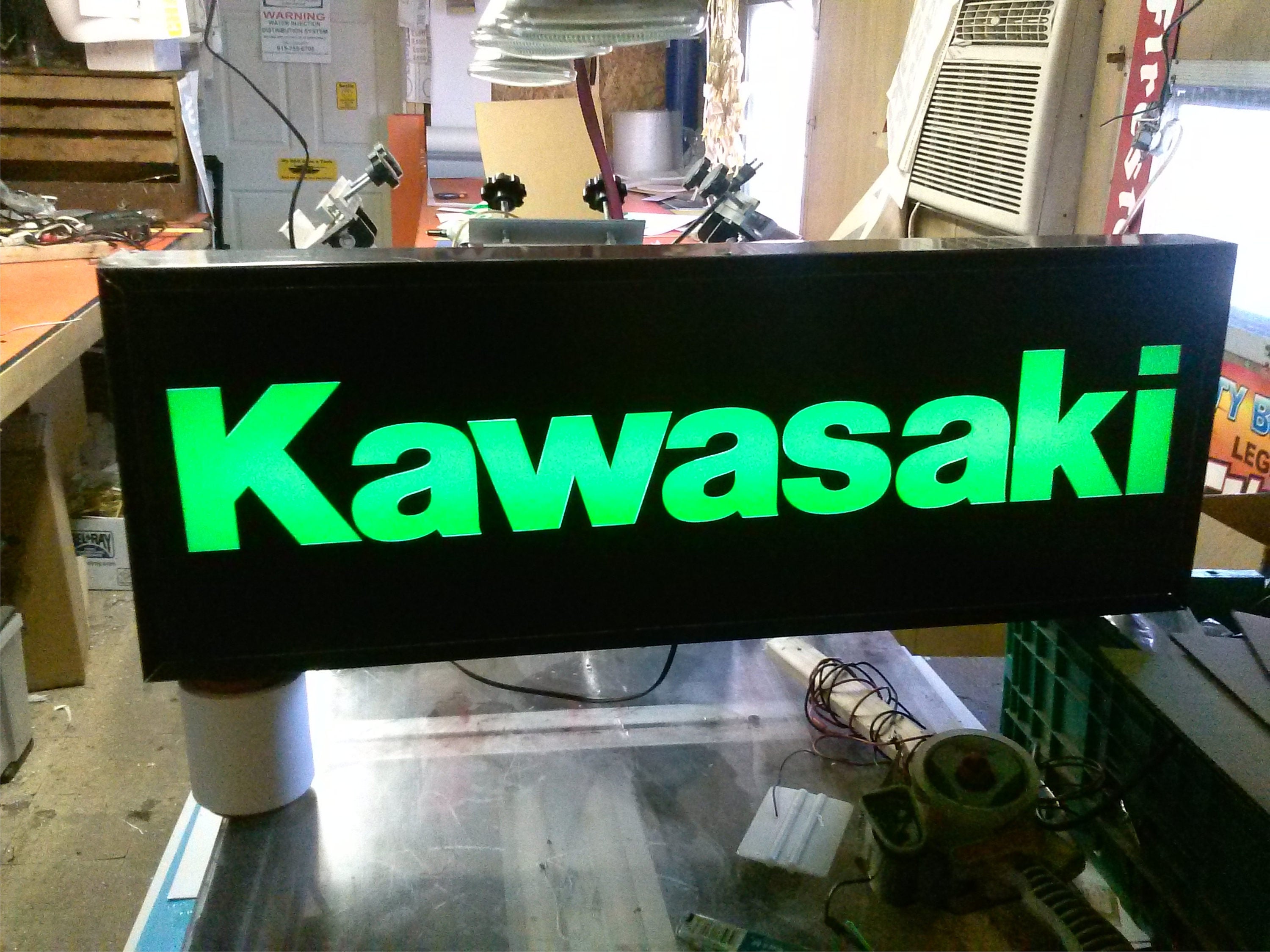 Kawasaki lighted sign for sale  