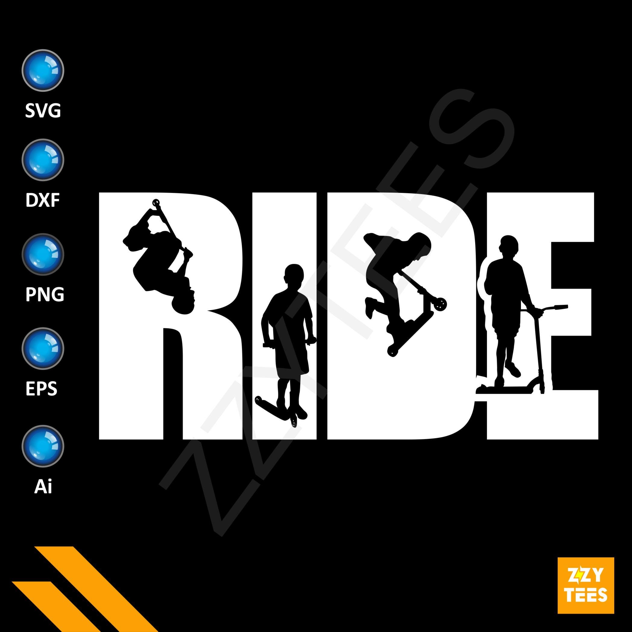 Ride scooter svg for sale  