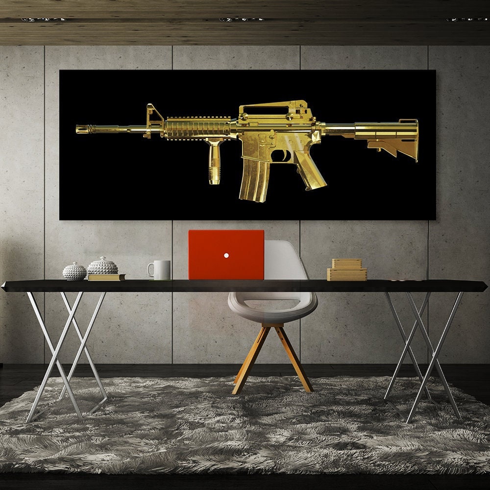 Gun canvas wall for sale  