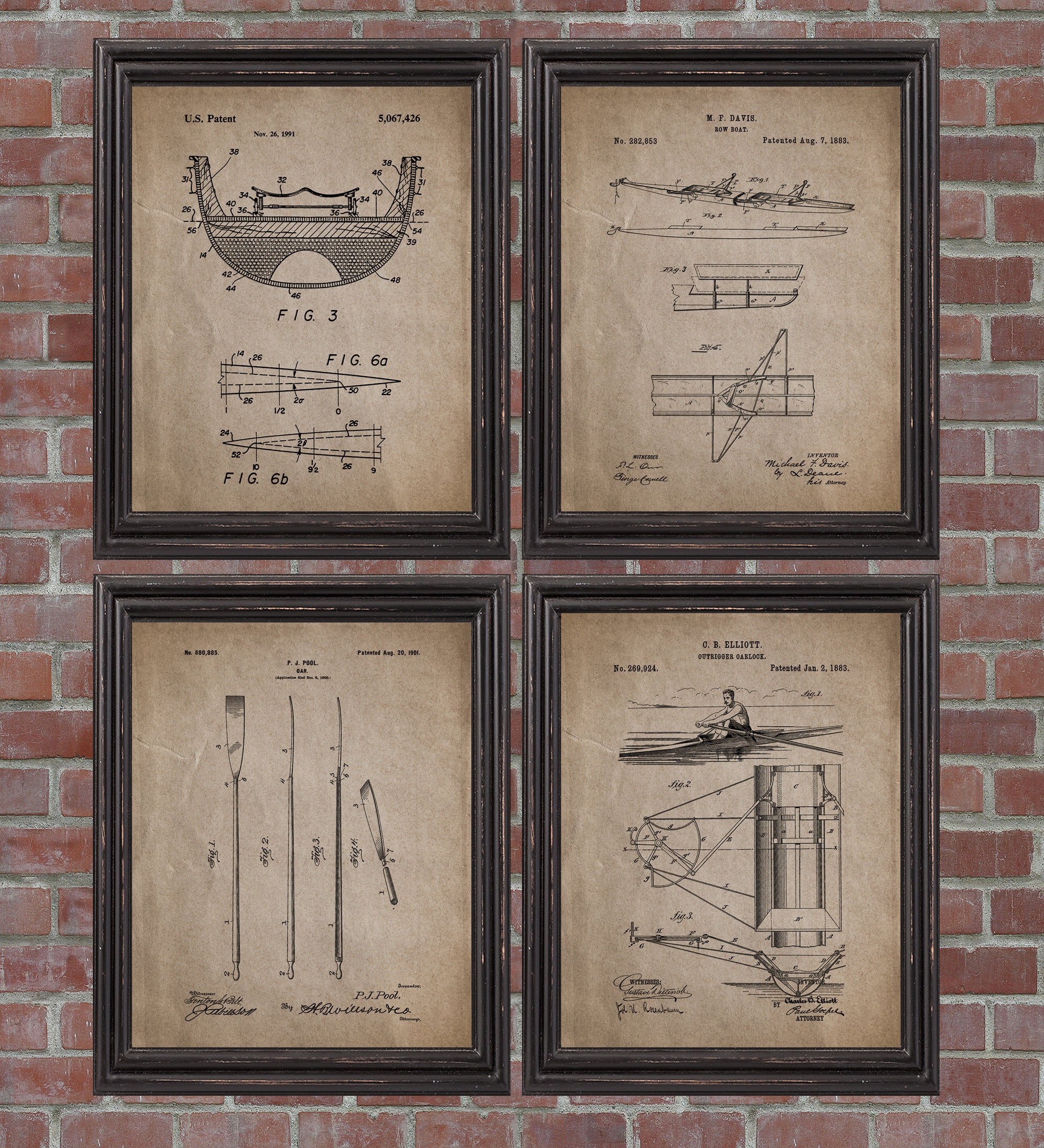 Rowing patent print for sale  