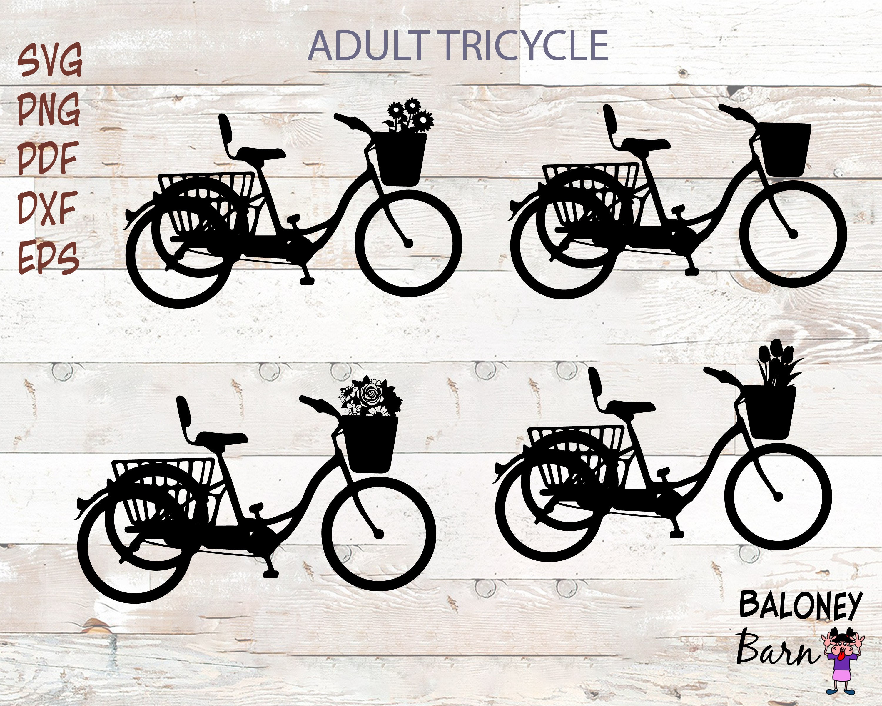 Adult tricycle svg for sale  