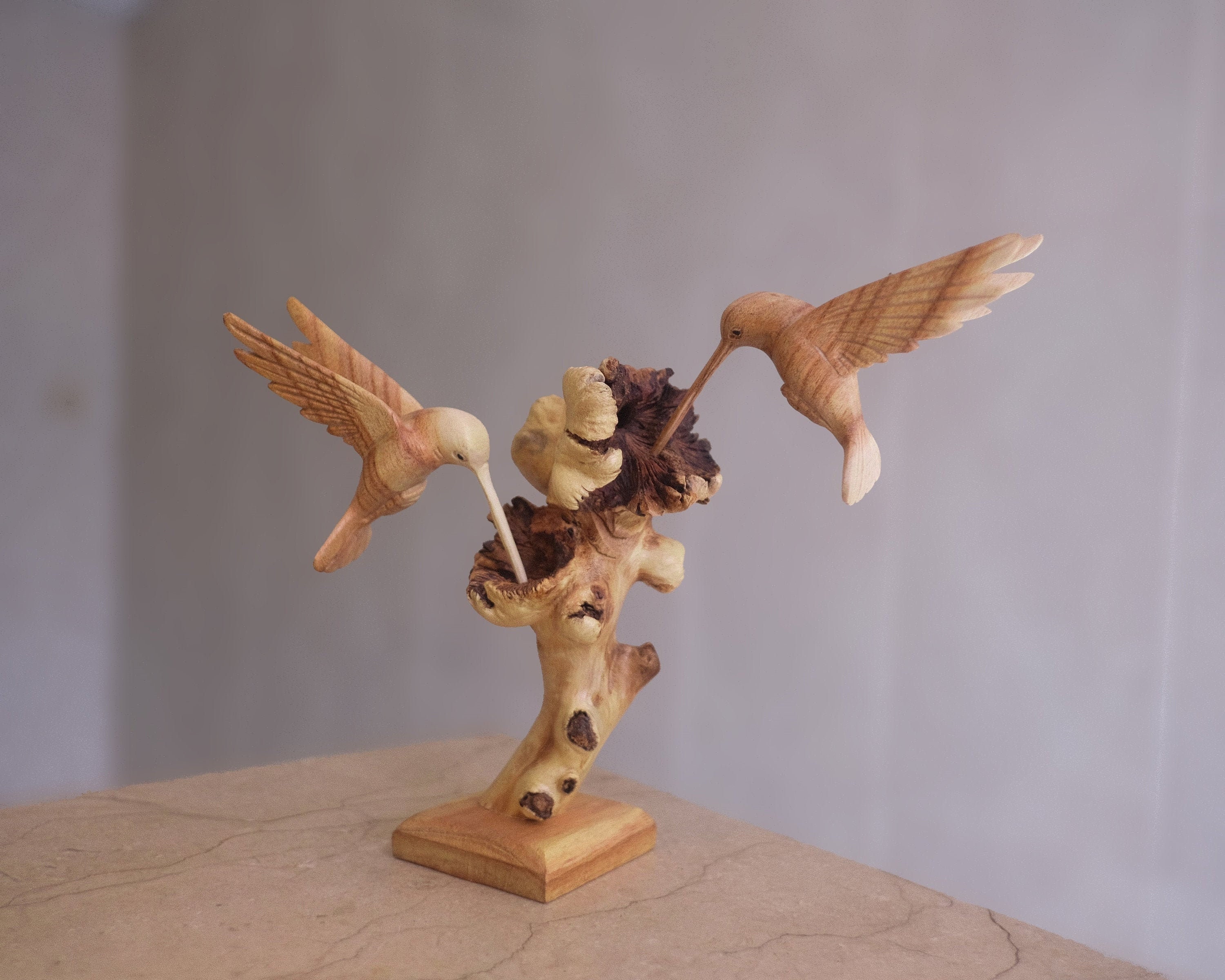 Wooden hummingbird couple for sale  