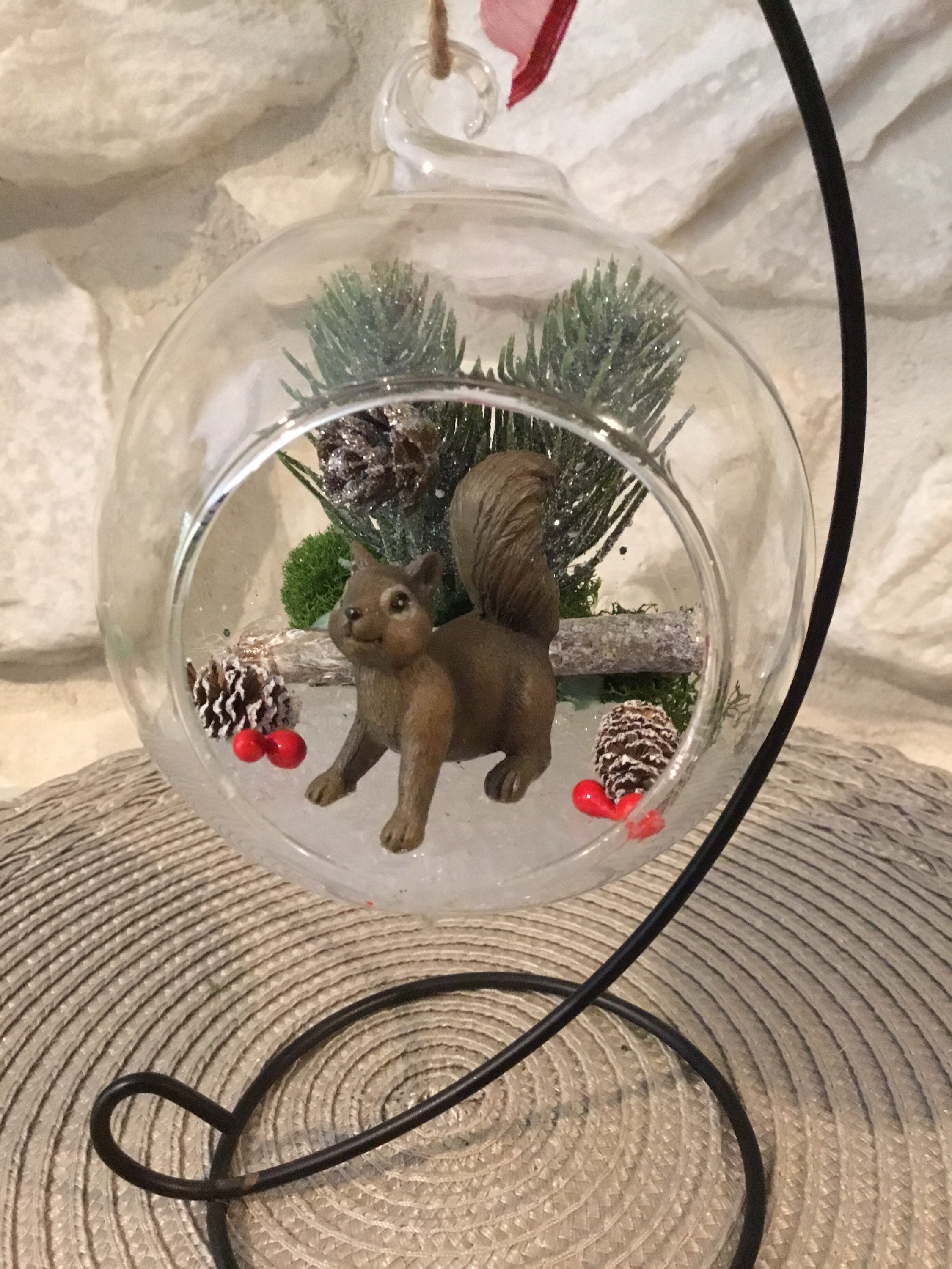 Winter squirrel globe for sale  