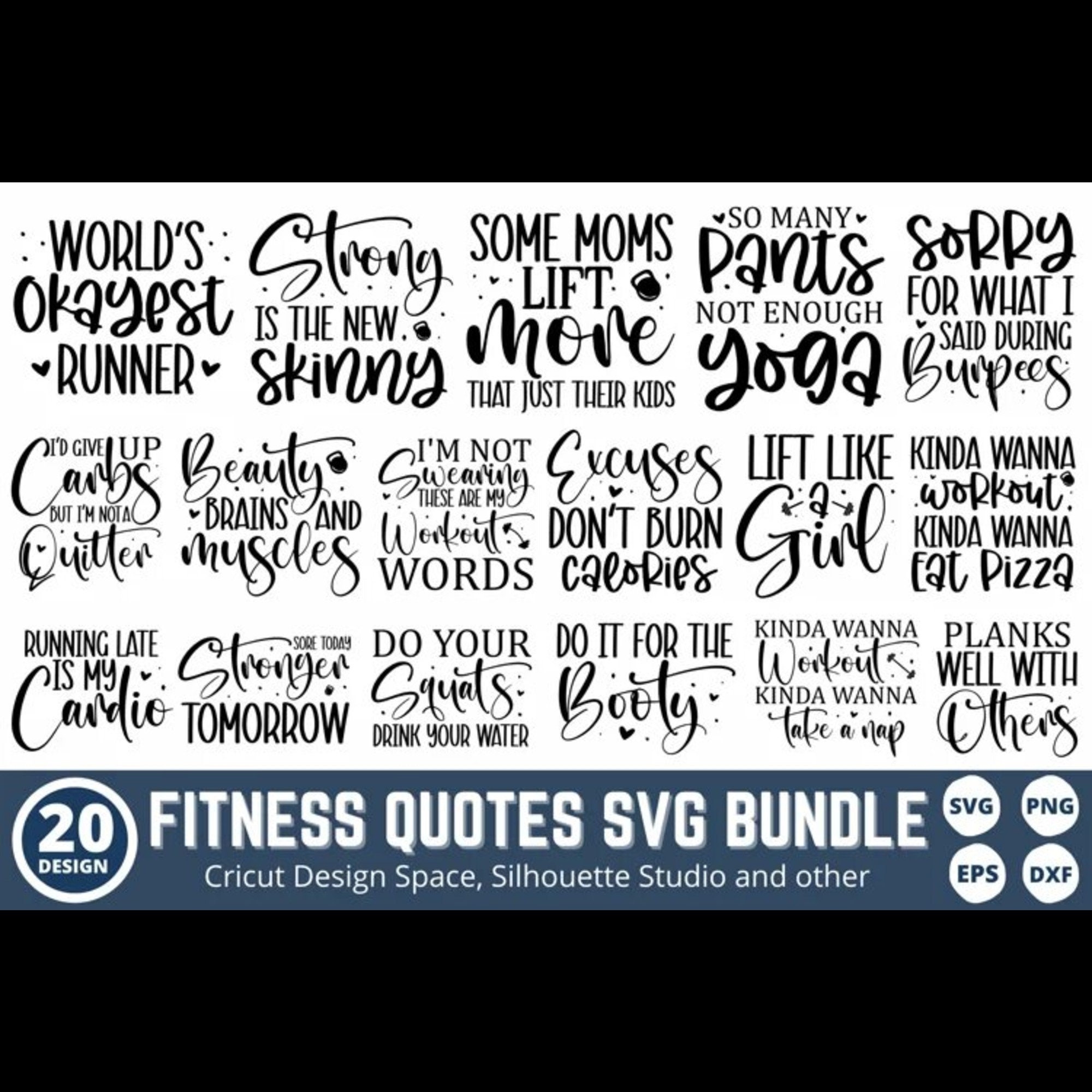 Fitness svg bundle for sale  