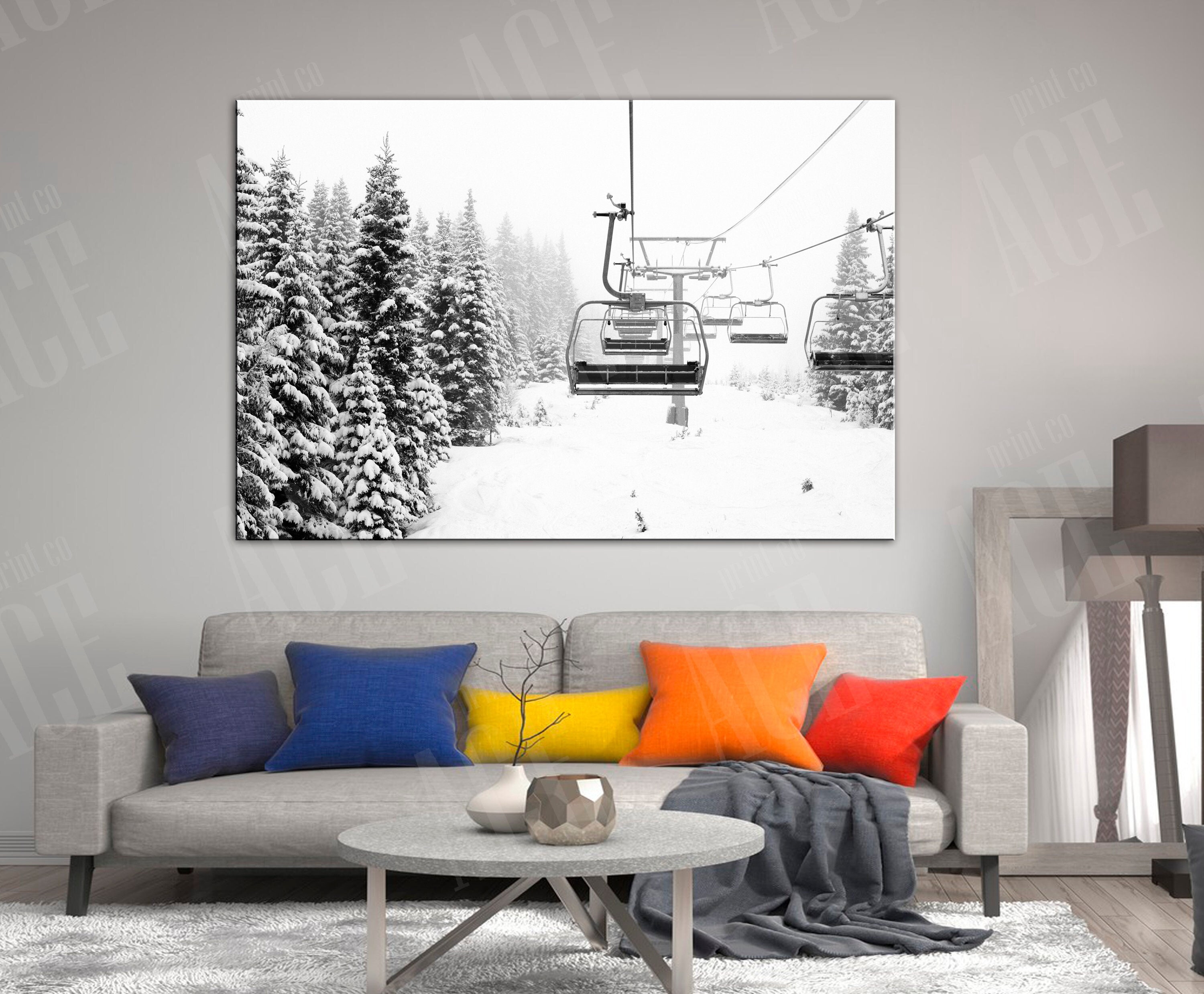 Winter skis canvas for sale  