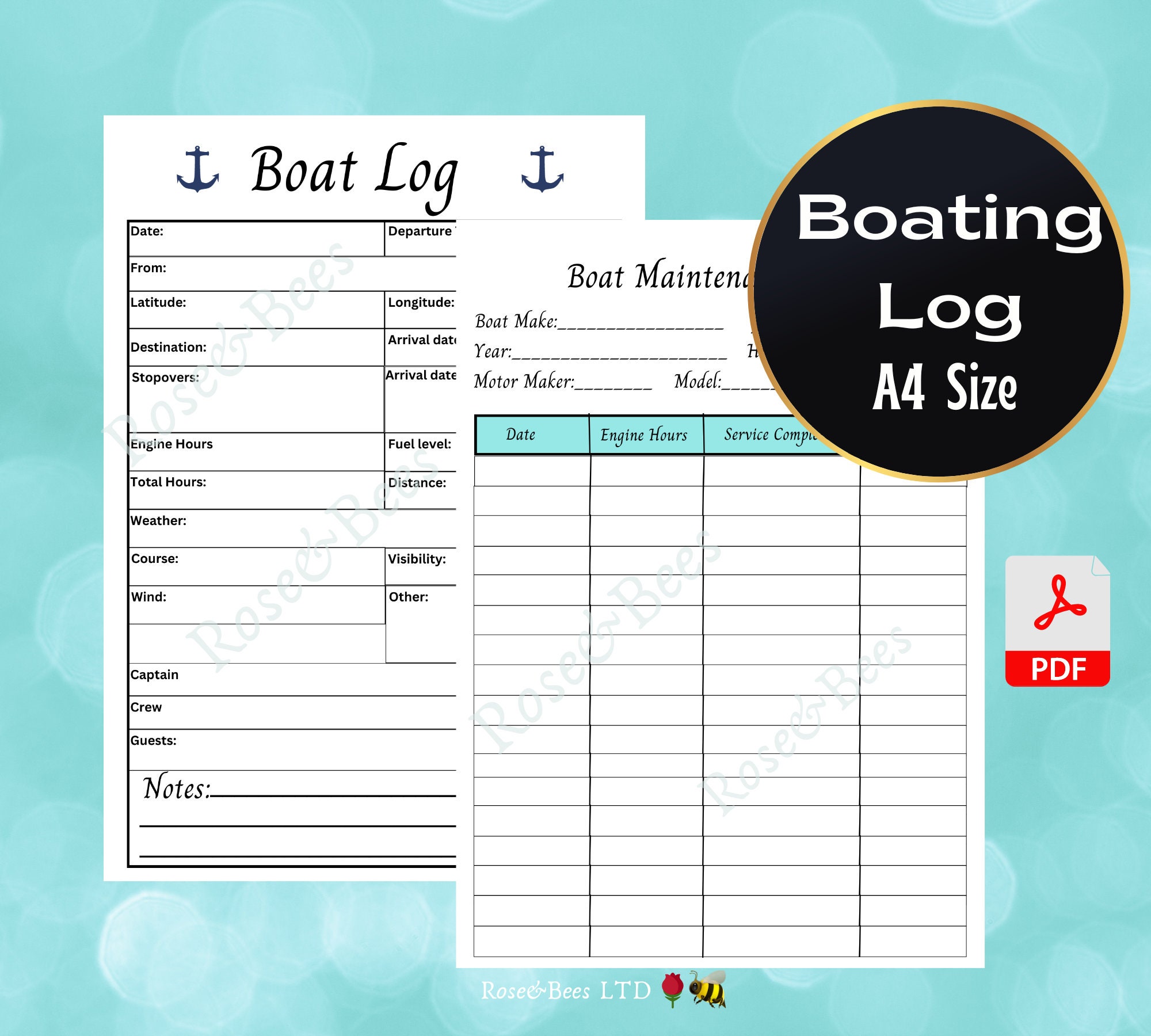 Boating logbook boat for sale  