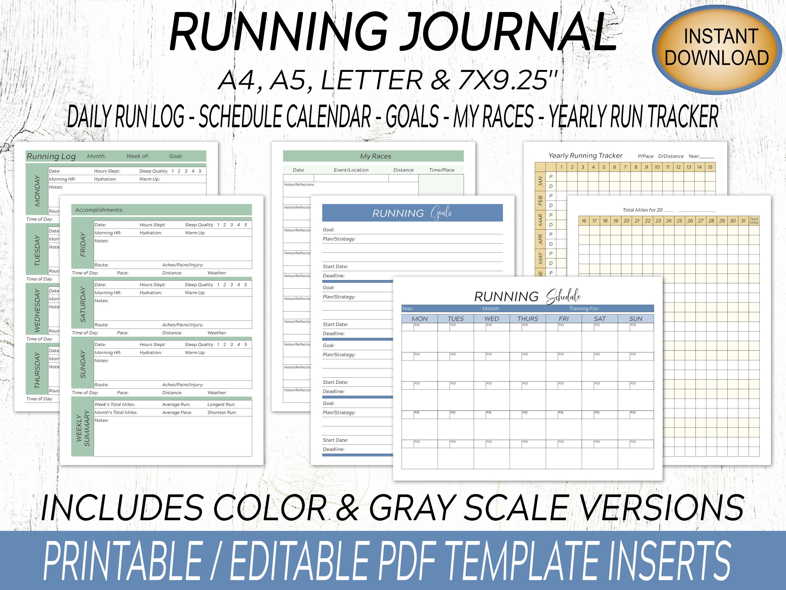 Running journal running for sale  