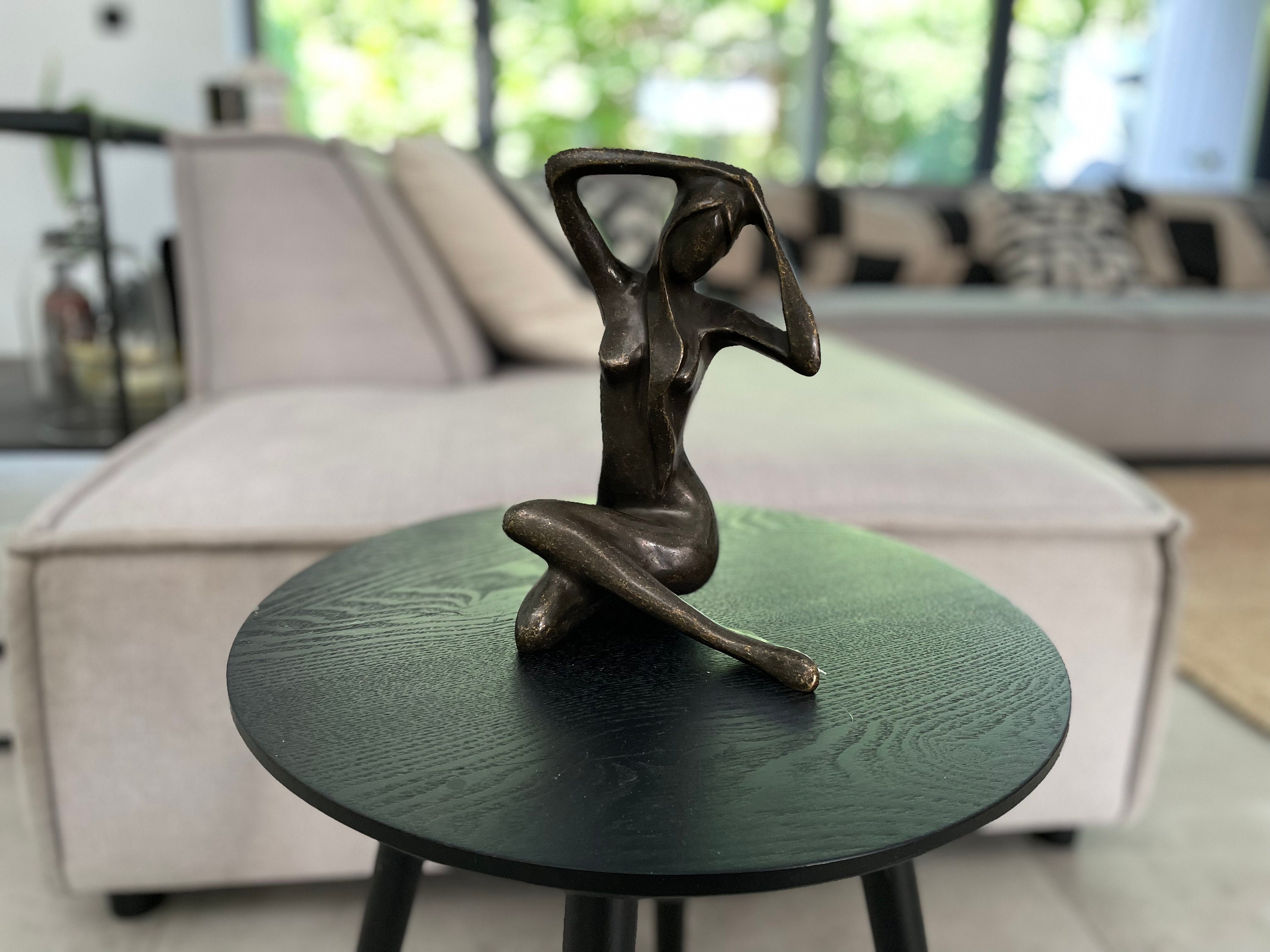 Bronze seated woman for sale  