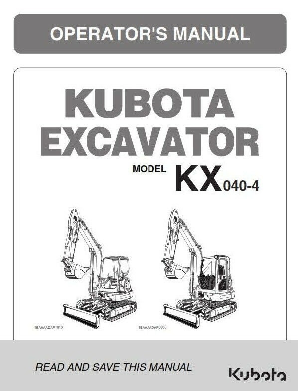 Kubota excavator kx040 for sale  
