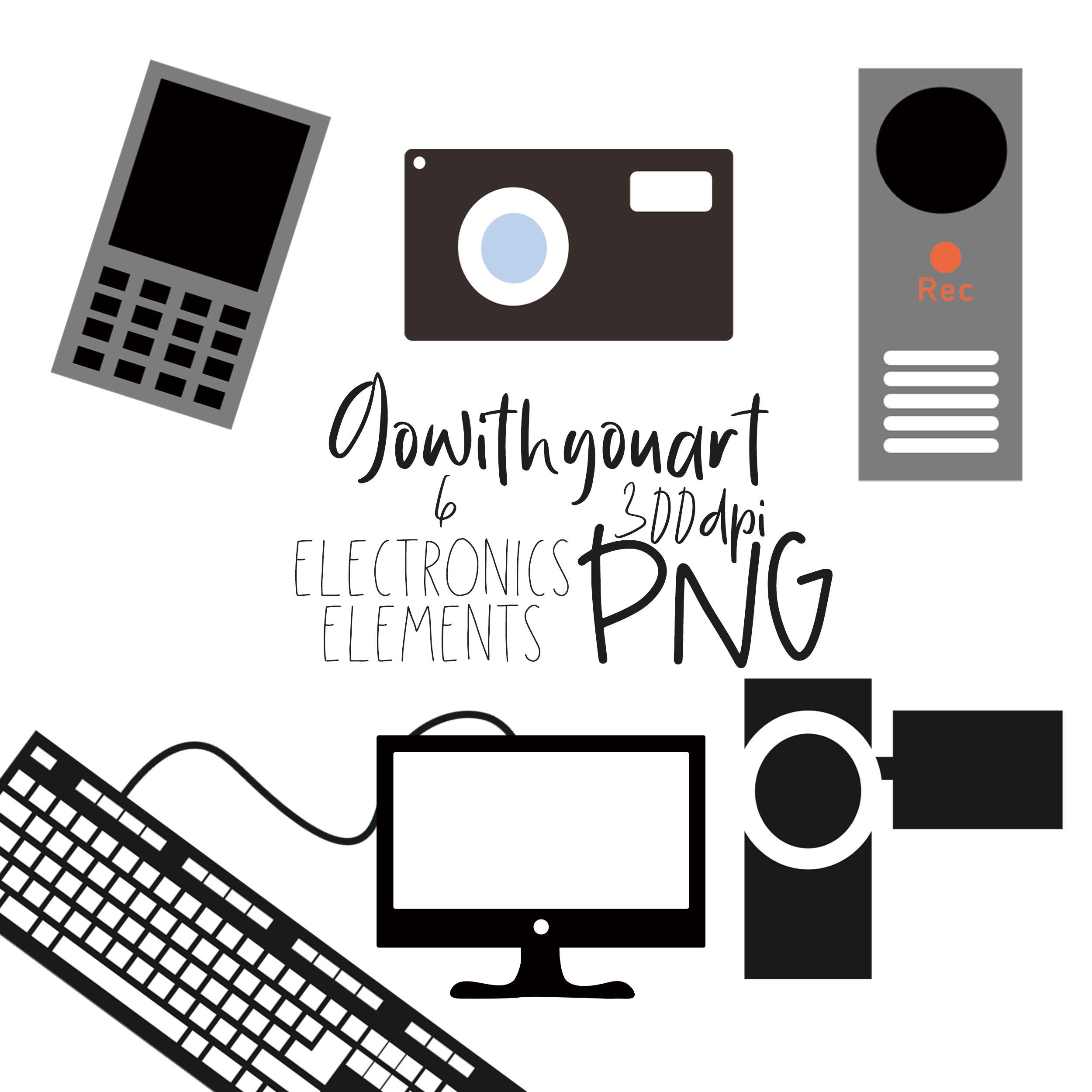 Electronic devices clipart for sale  
