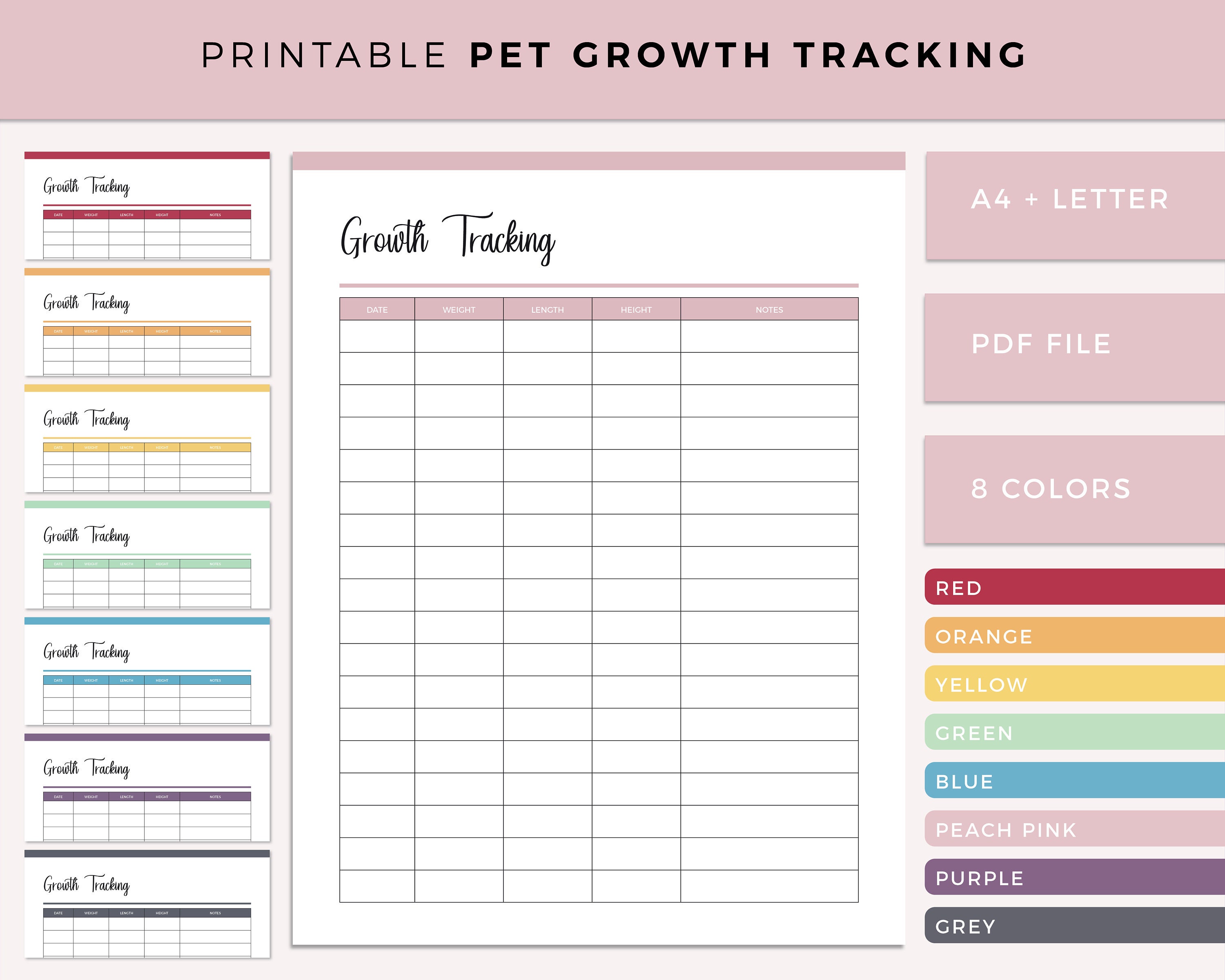 Printable pet growth for sale  