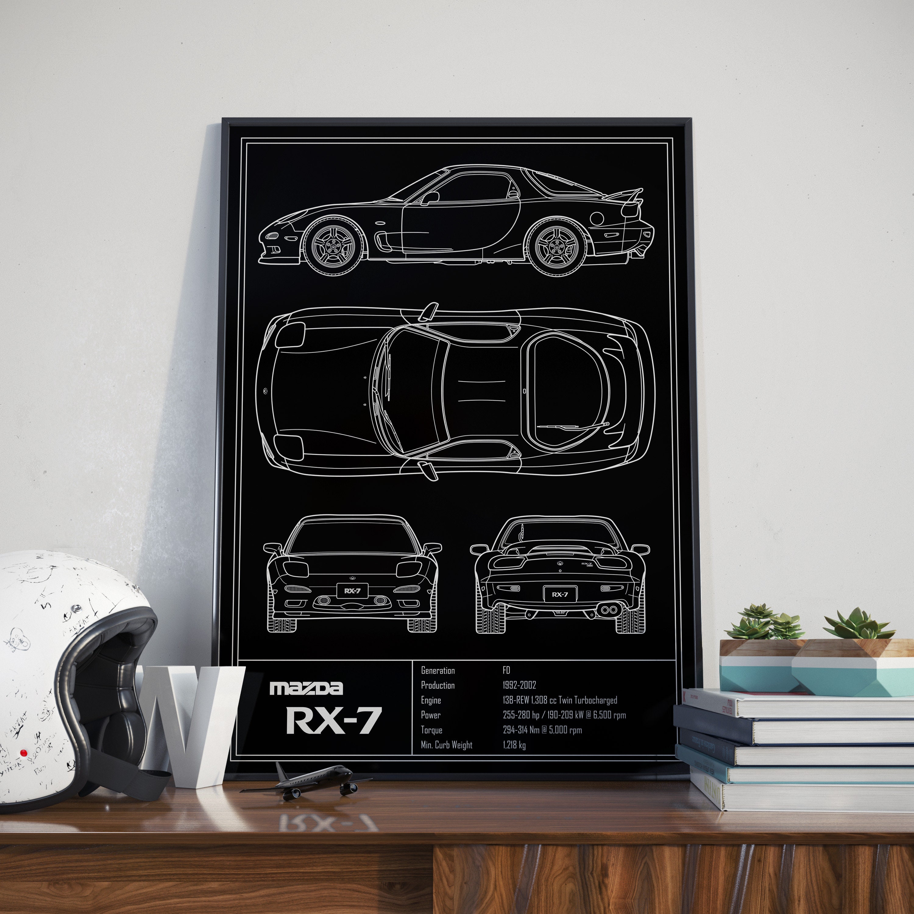 Mazda rx7 blueprint for sale  