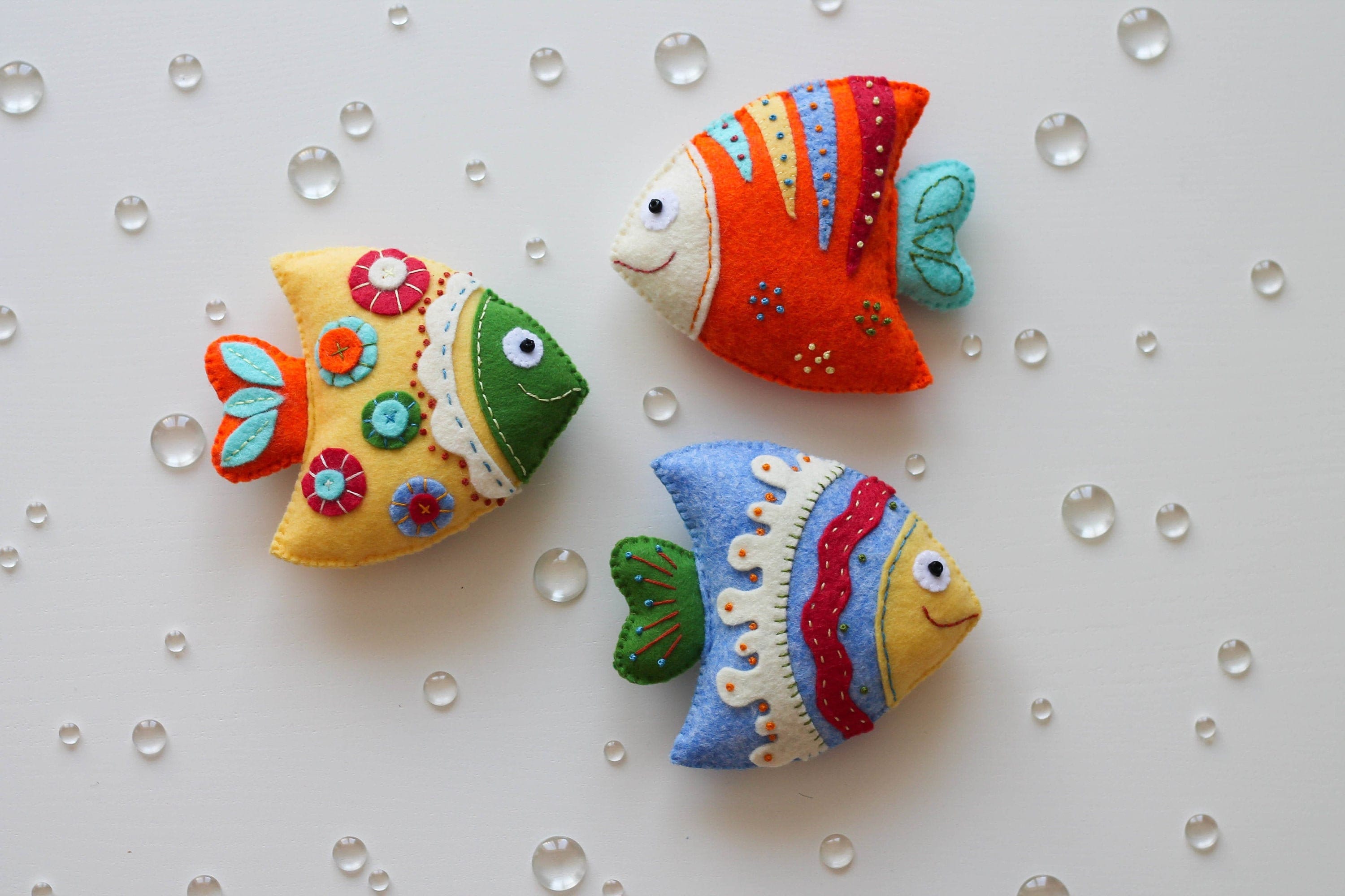 Felt fishes sewing for sale  