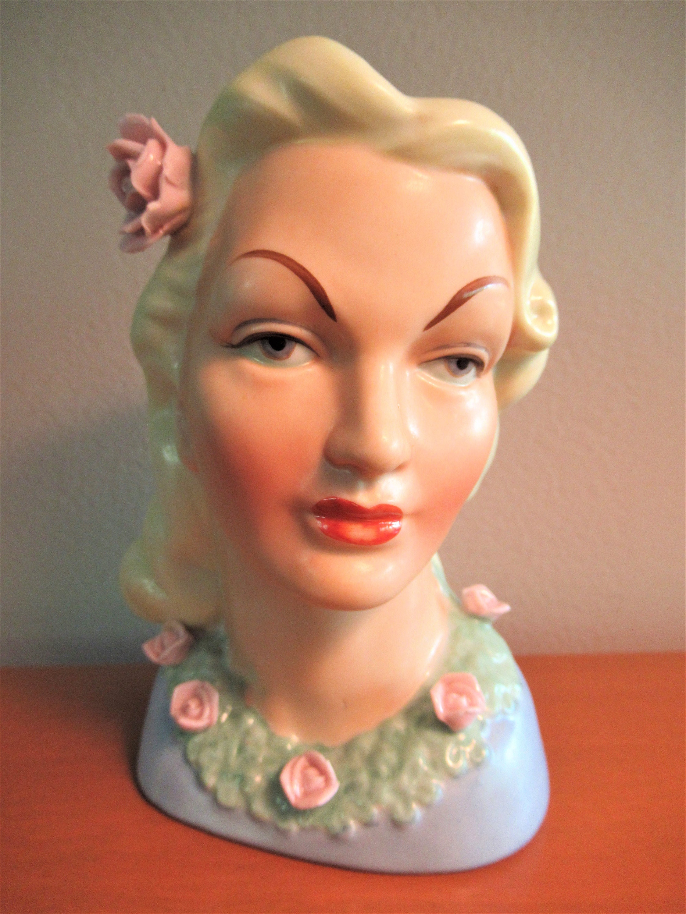 Lady head vase for sale  