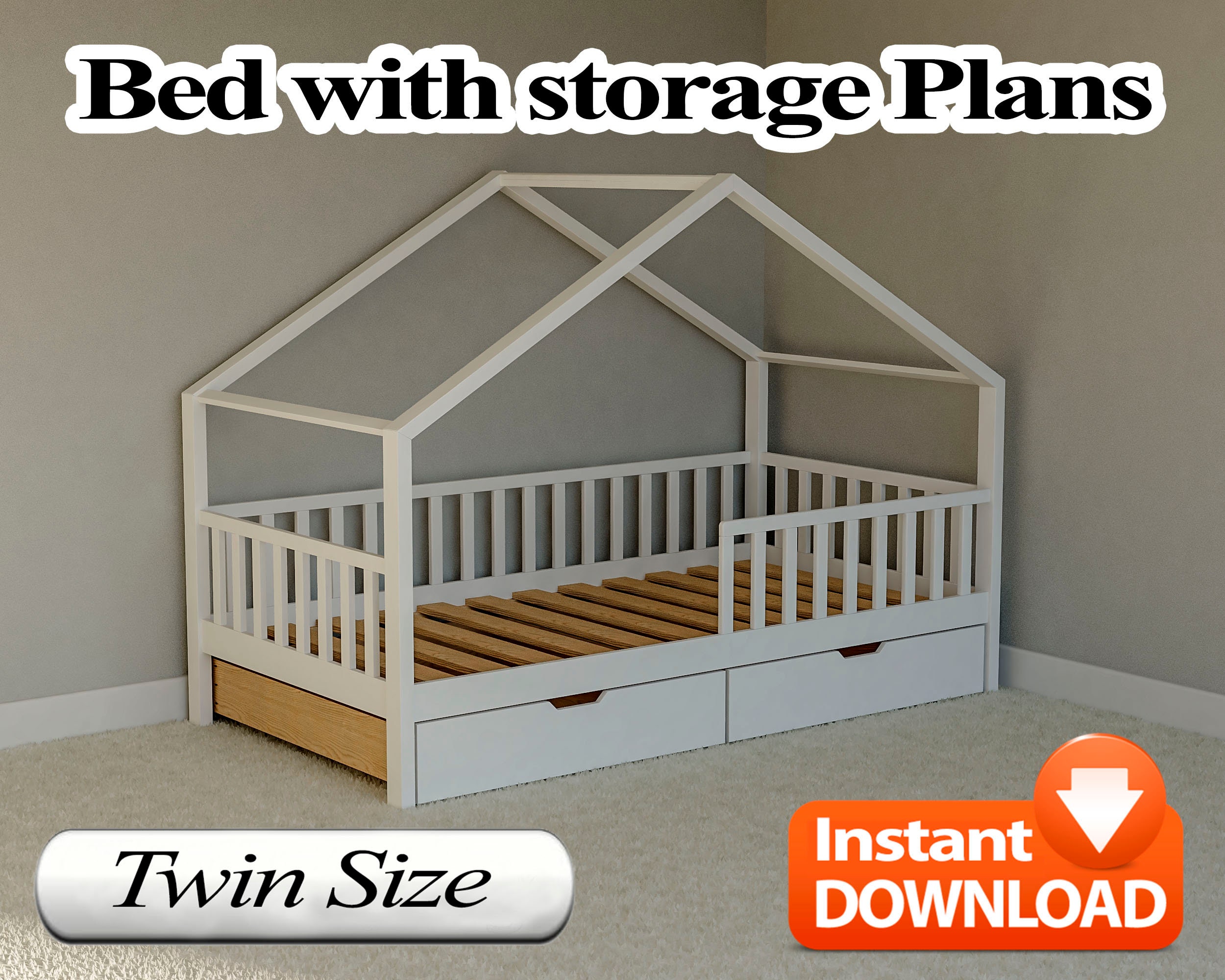 Twin bed plan for sale  