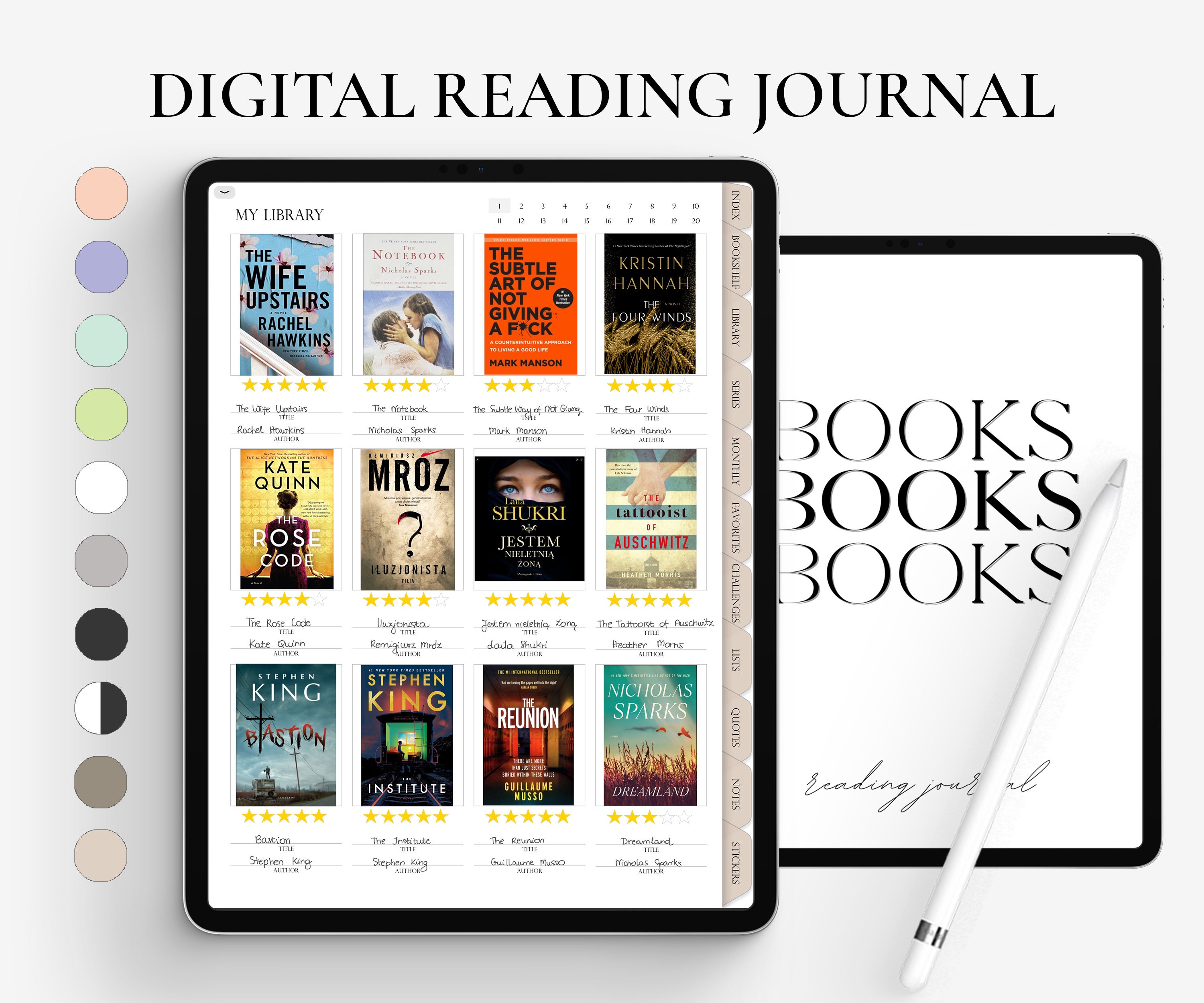 Digital reading journal for sale  
