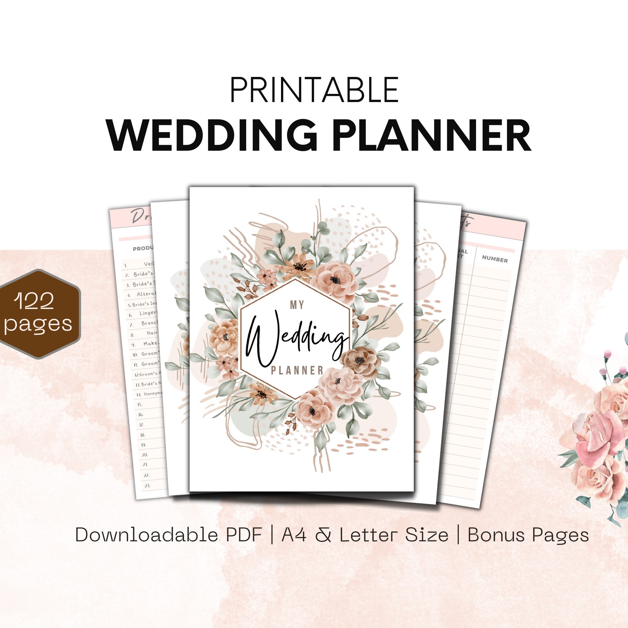 Wedding planner printable for sale  