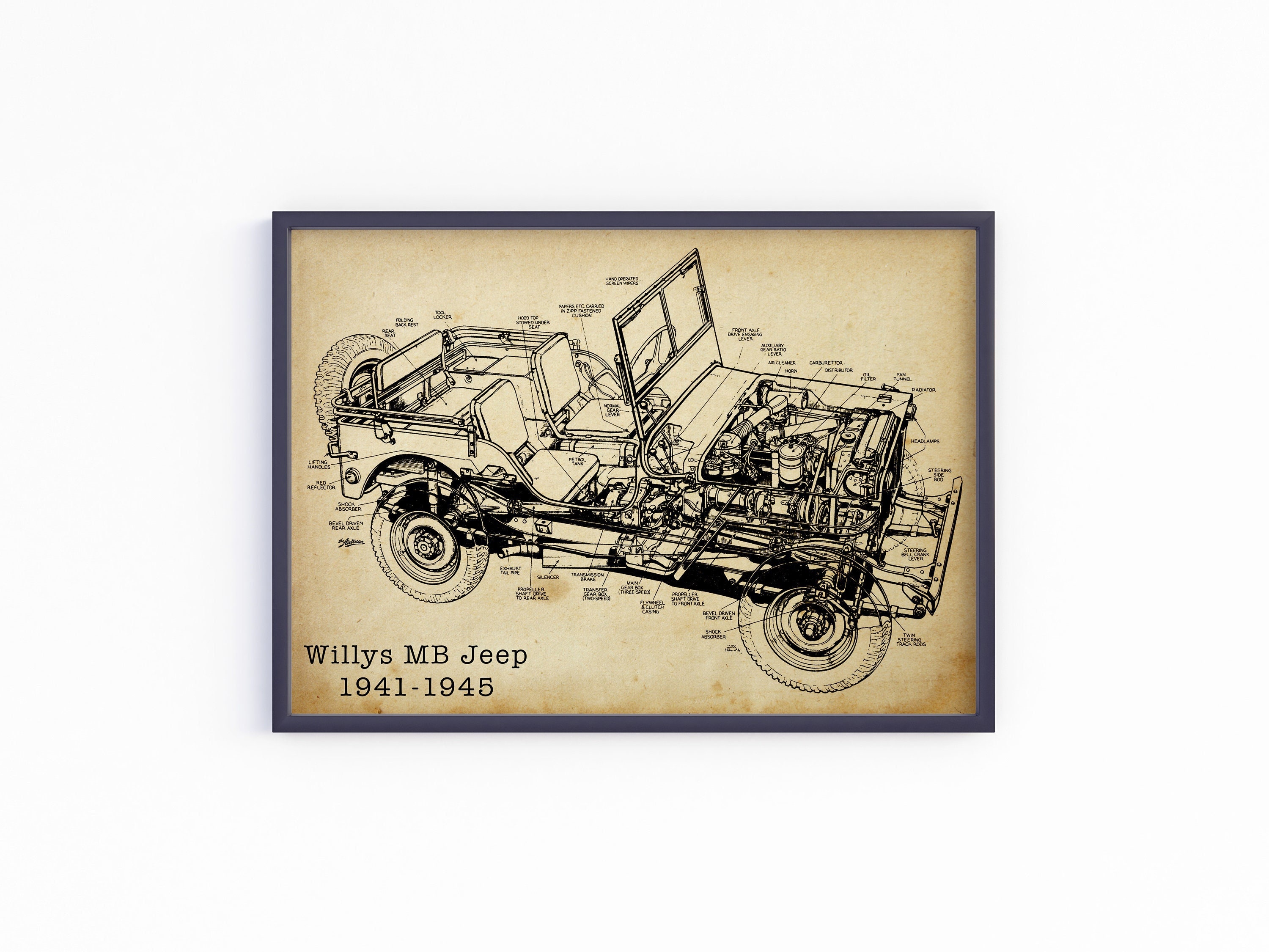 Jeep willys blueprint for sale  