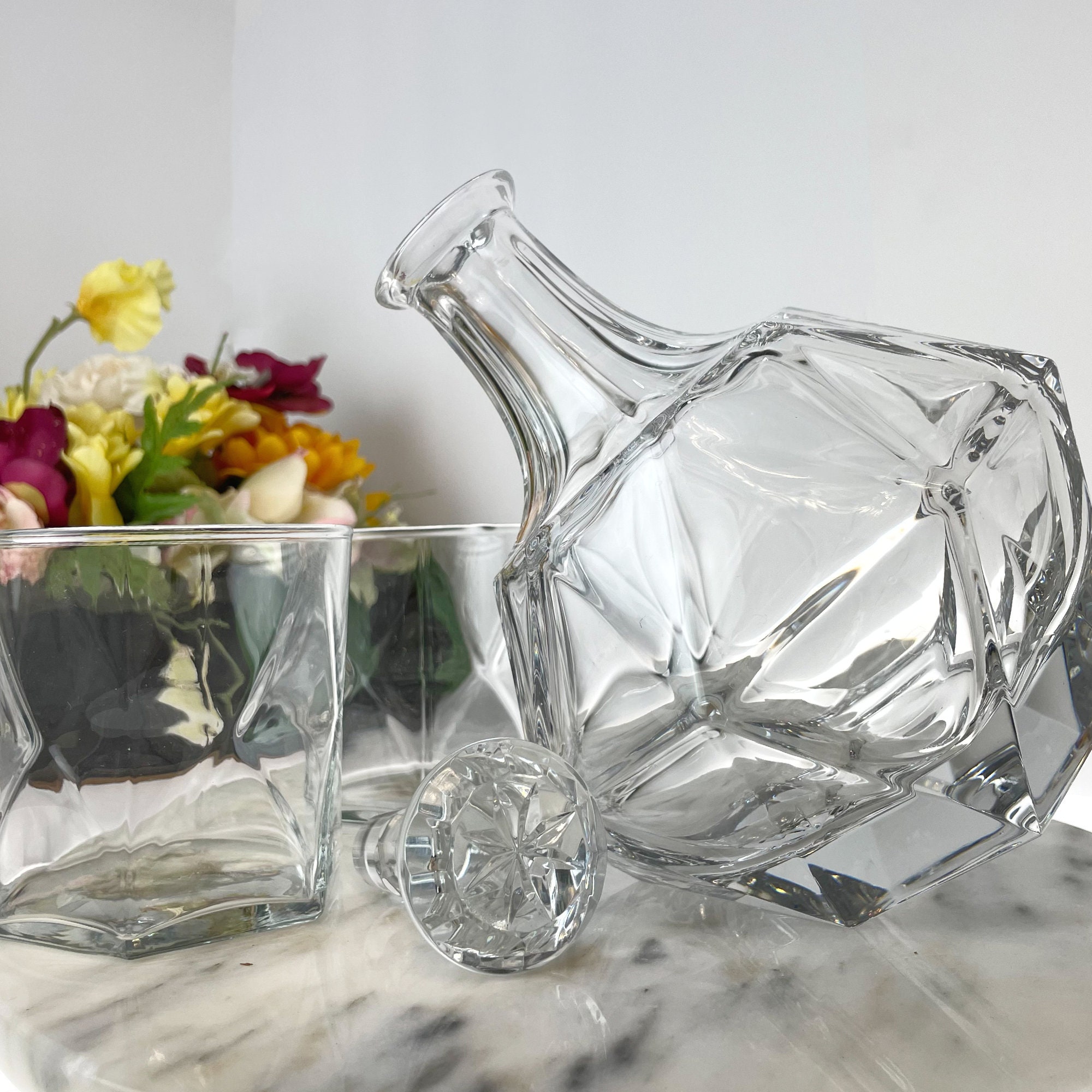 Modern crystal decanter for sale  