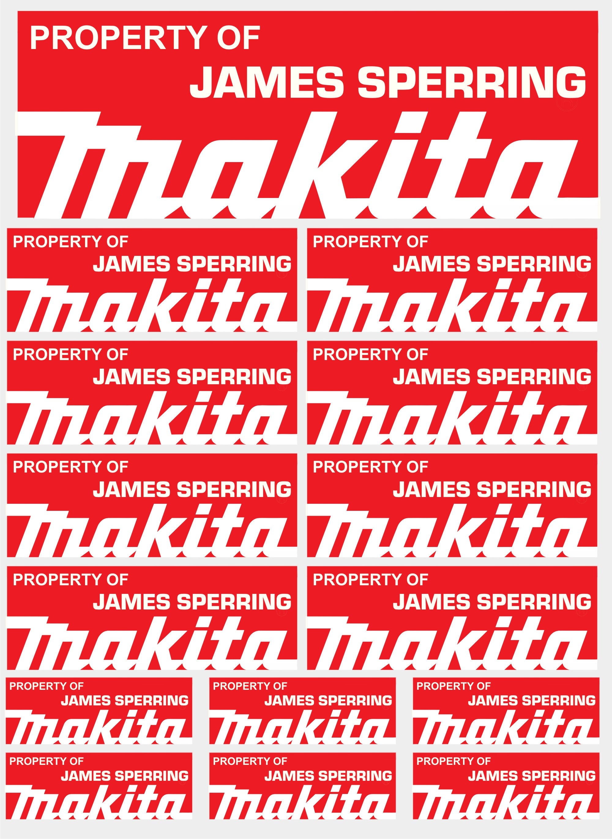 15x personalised makita for sale  