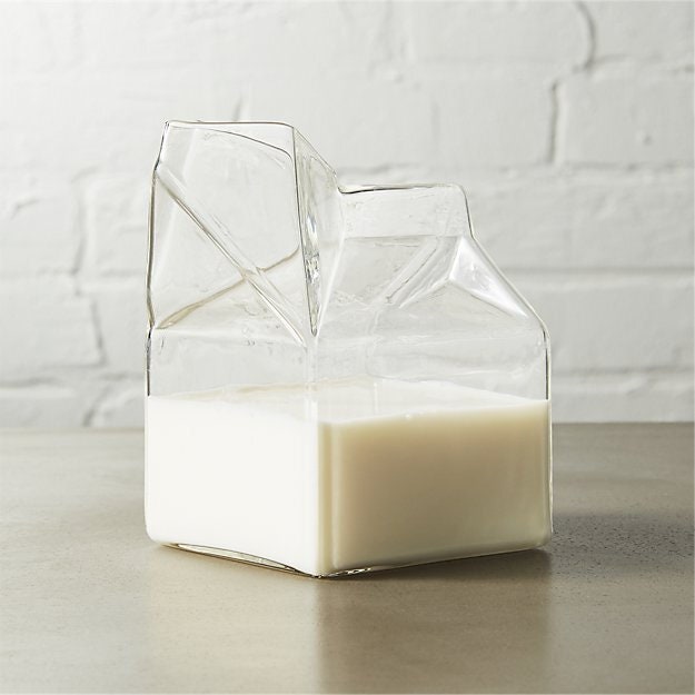 Glass milk carton for sale  