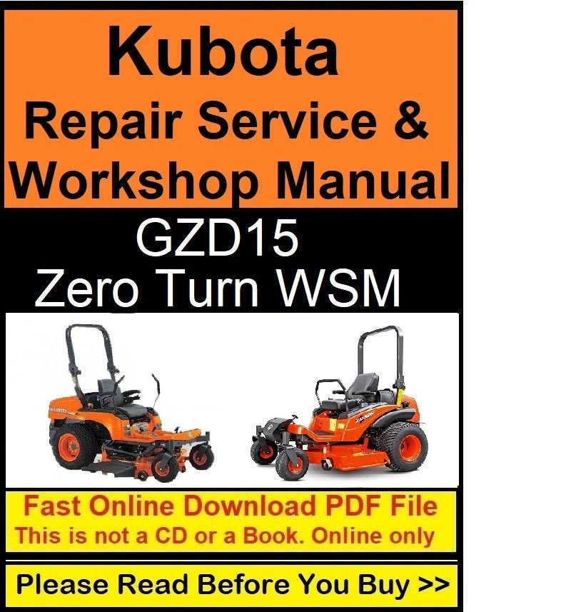 Kubota repair service for sale  
