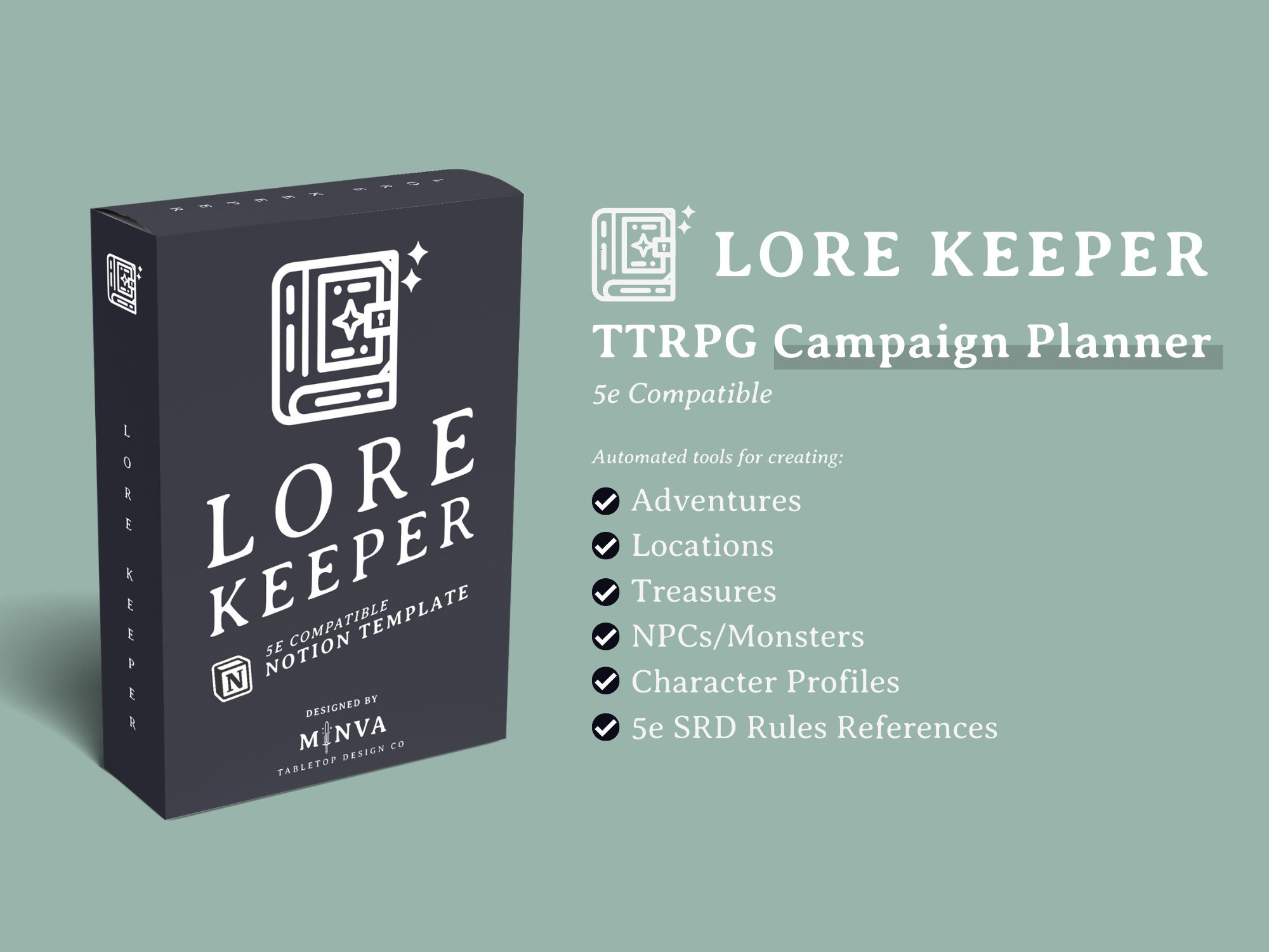 Lore keeper notion for sale  