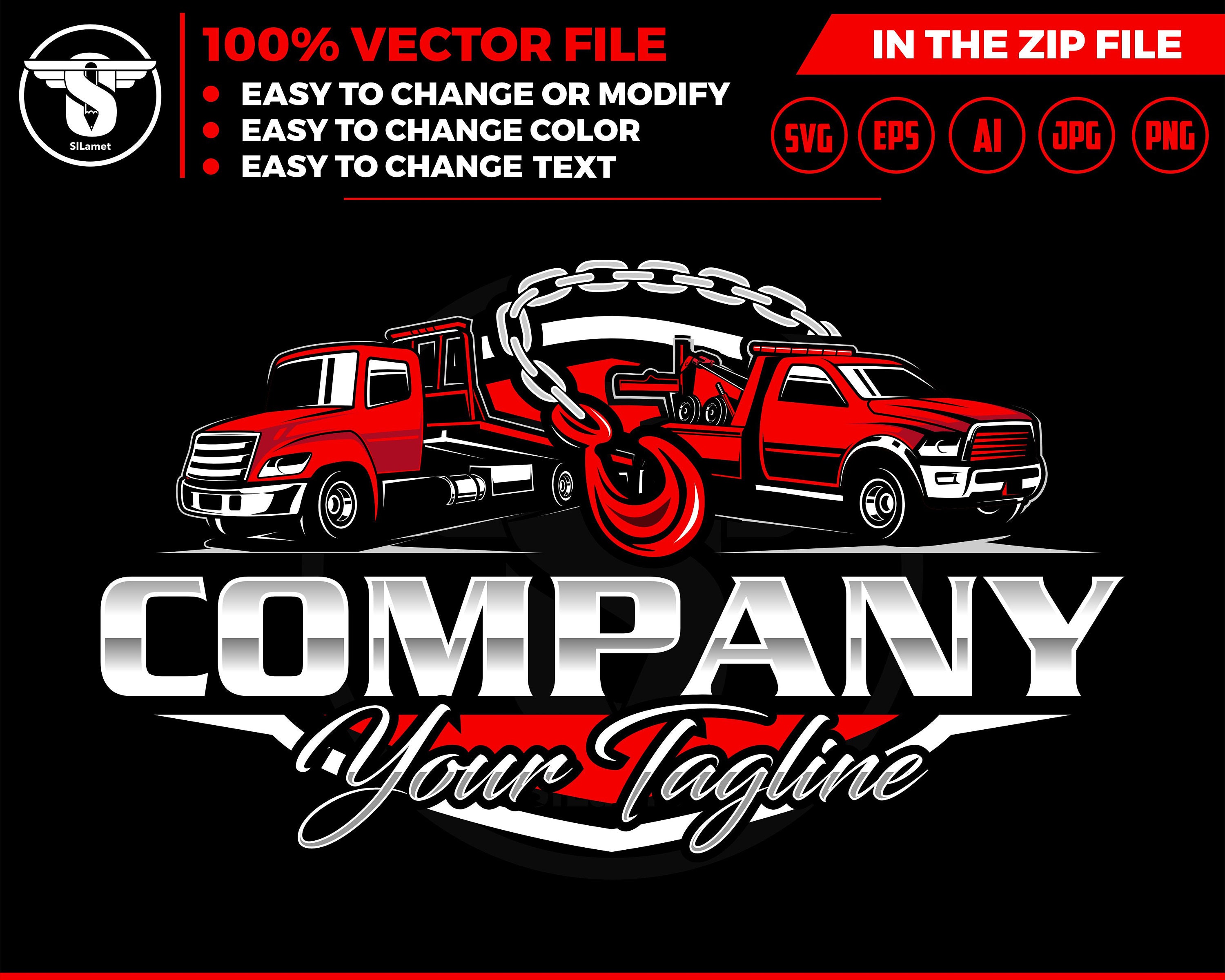 Towing truck logo for sale  