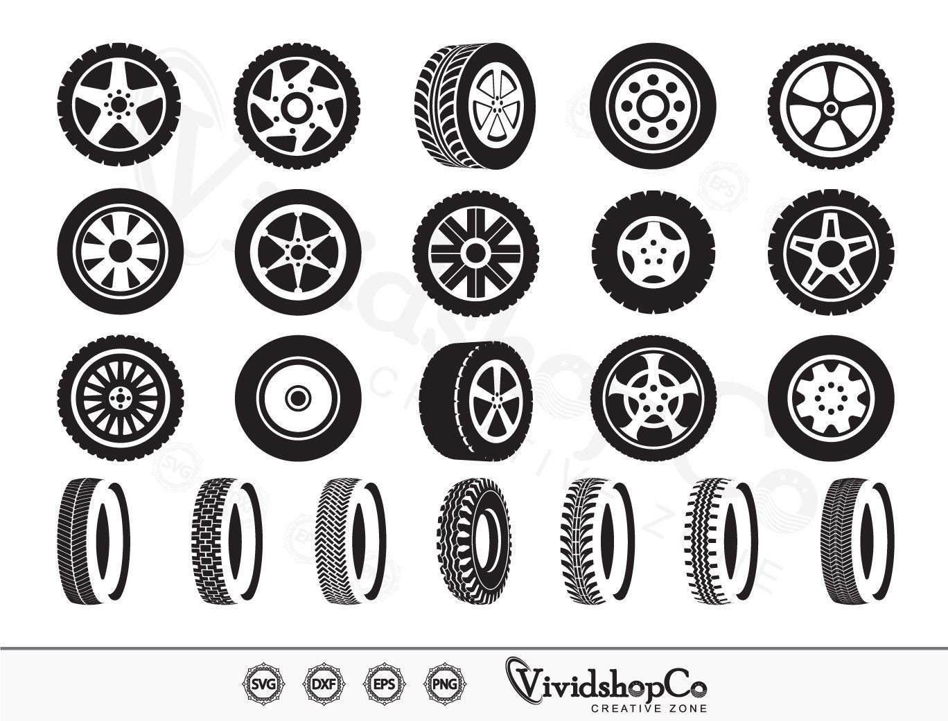 Wheel svg tire for sale  