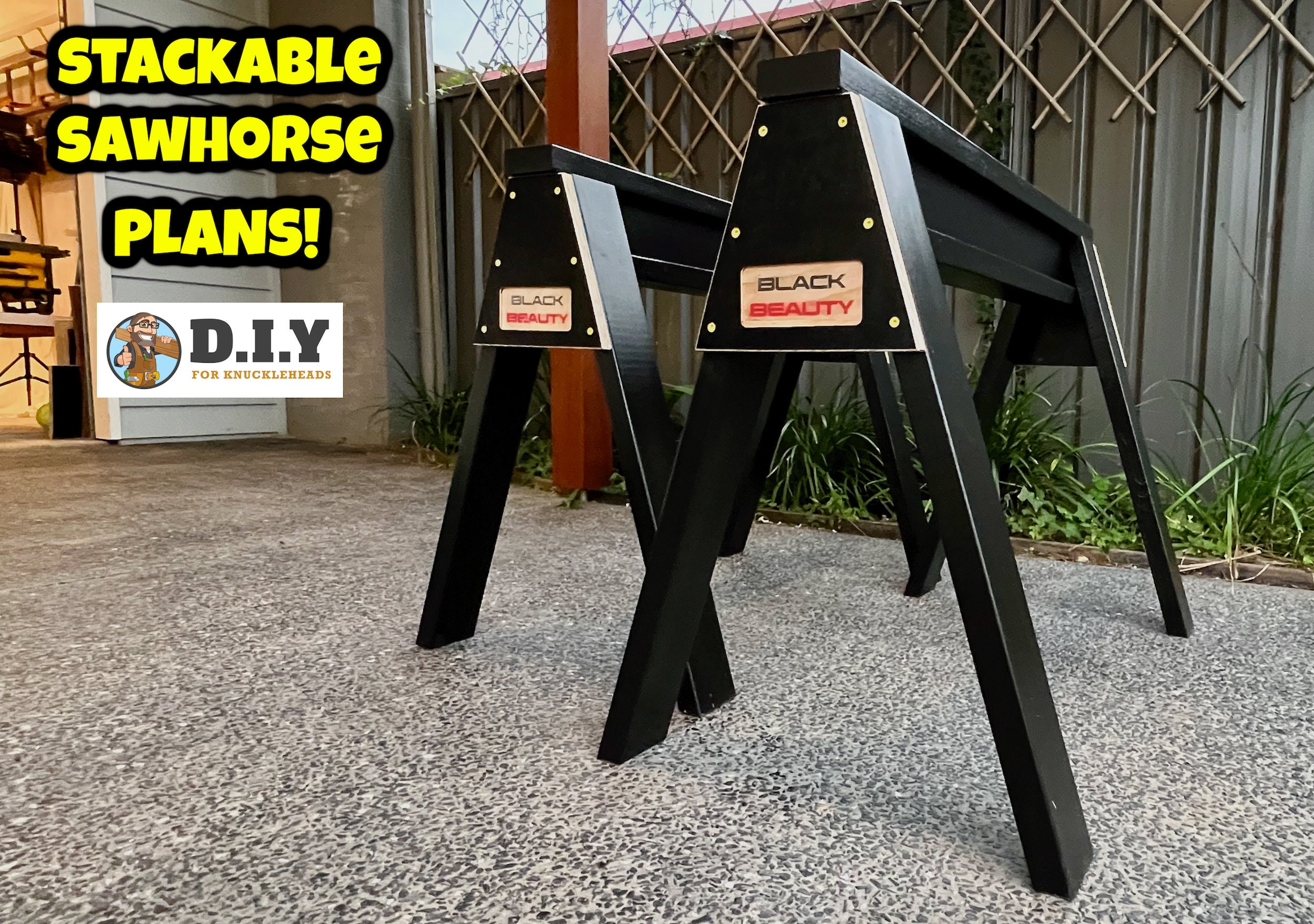 Diy stackable sawhorse for sale  