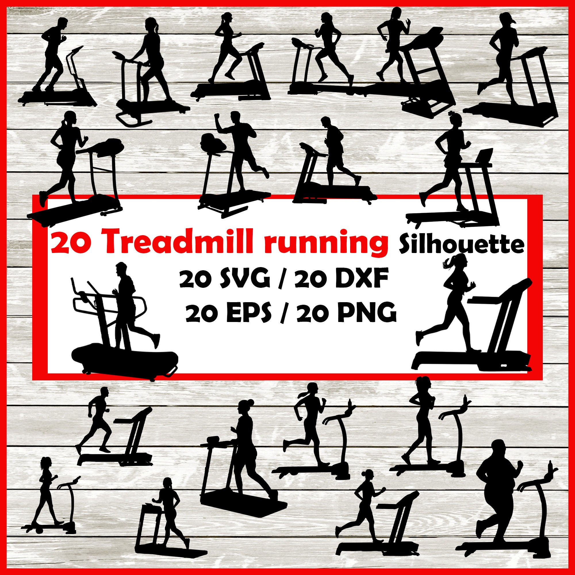 Treadmill silhouette pack for sale  