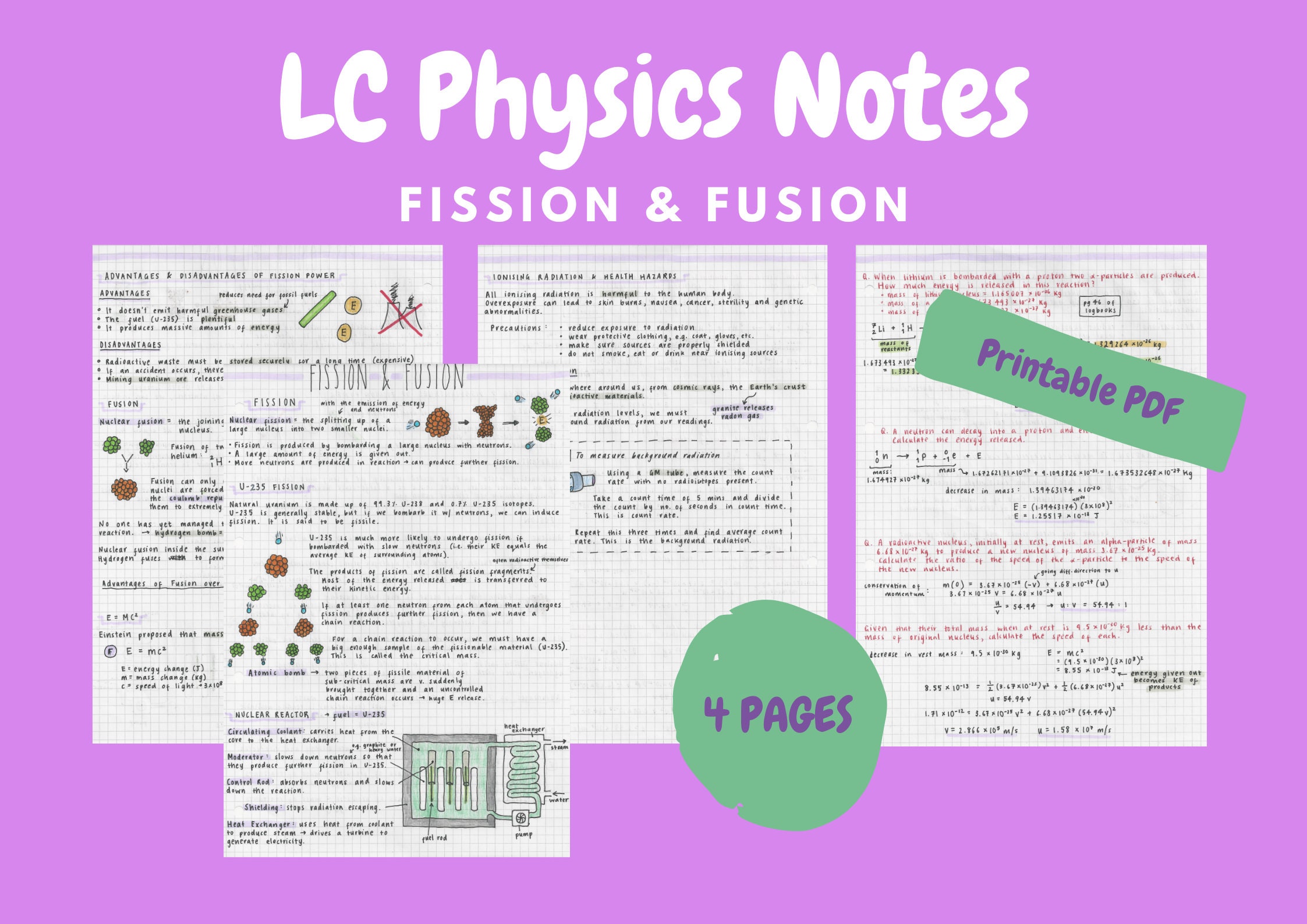 Fission fusion notes for sale  