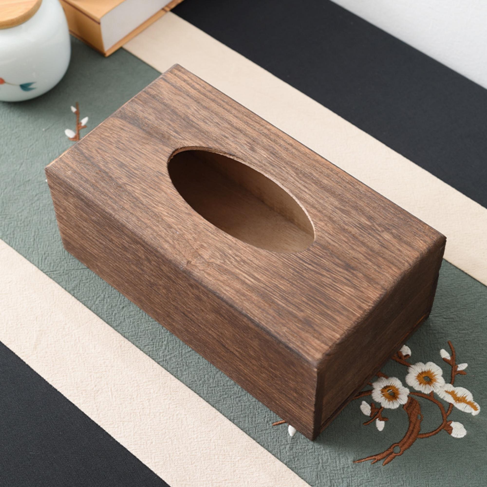 Wood tissue box for sale  