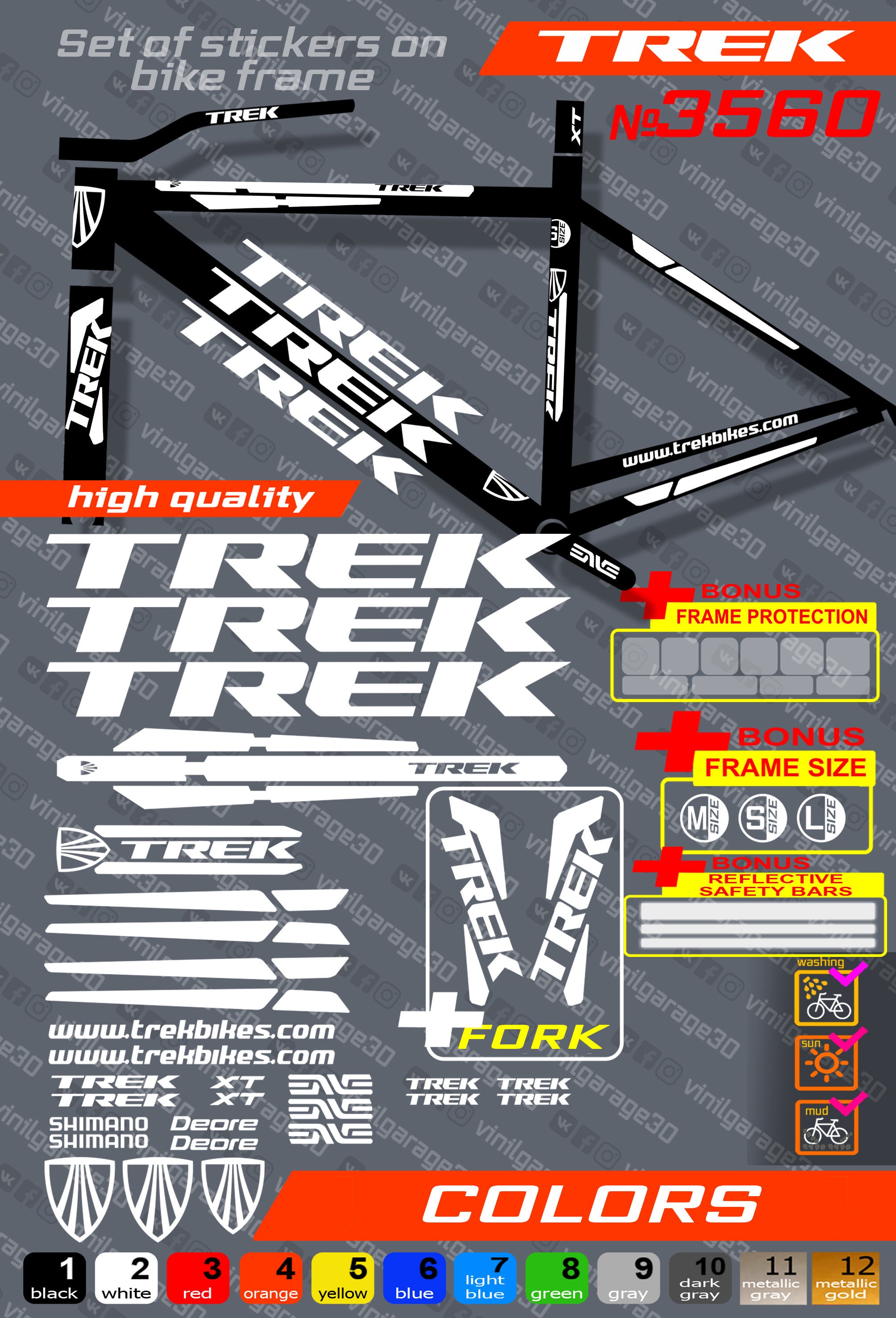 Trek bike stickers for sale  