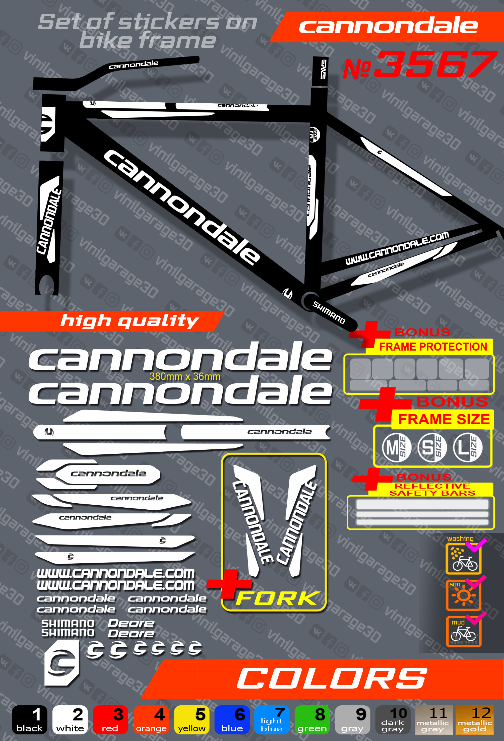 Cannondale bike stickers for sale  