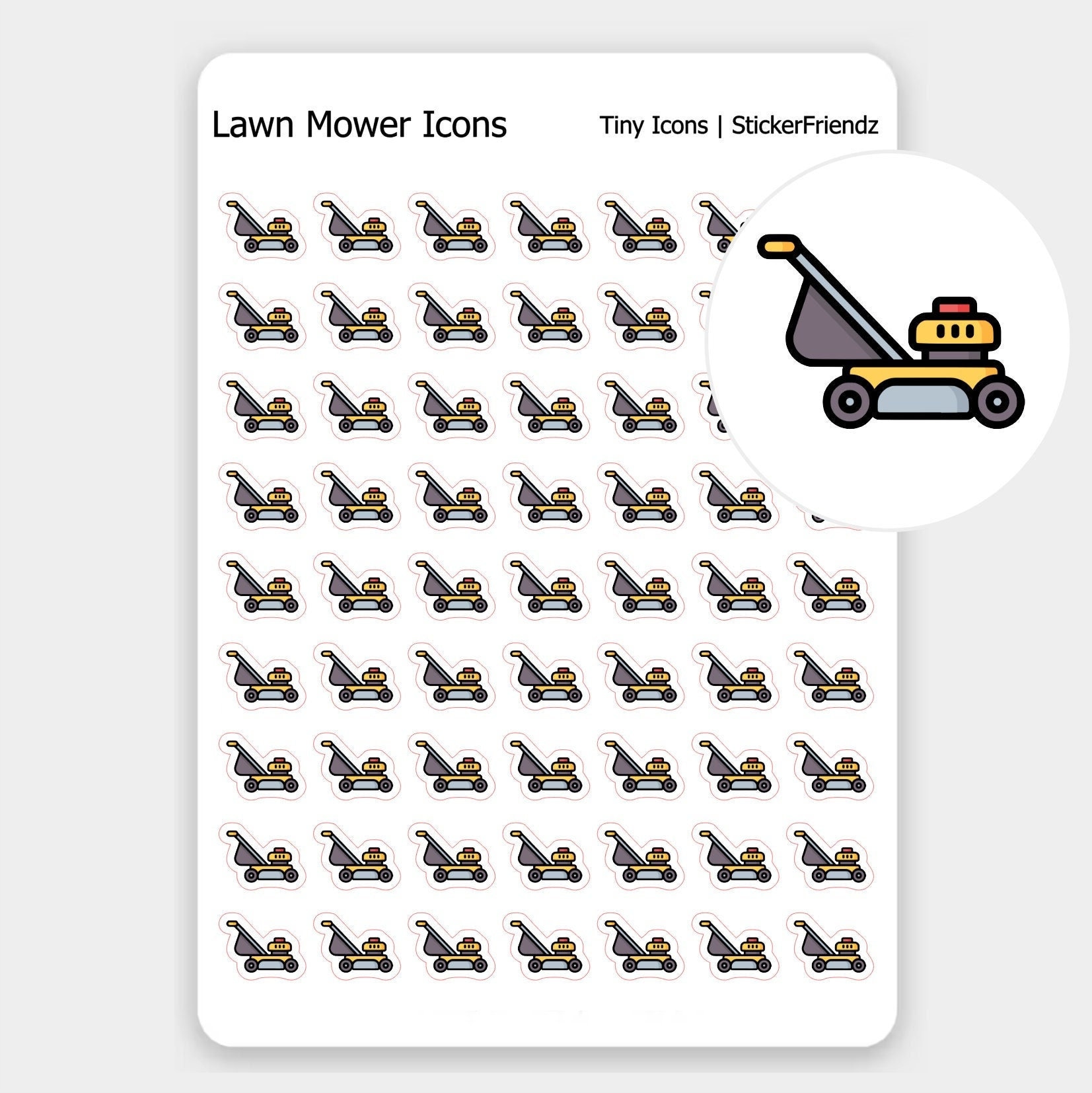 Lawn mower icon for sale  