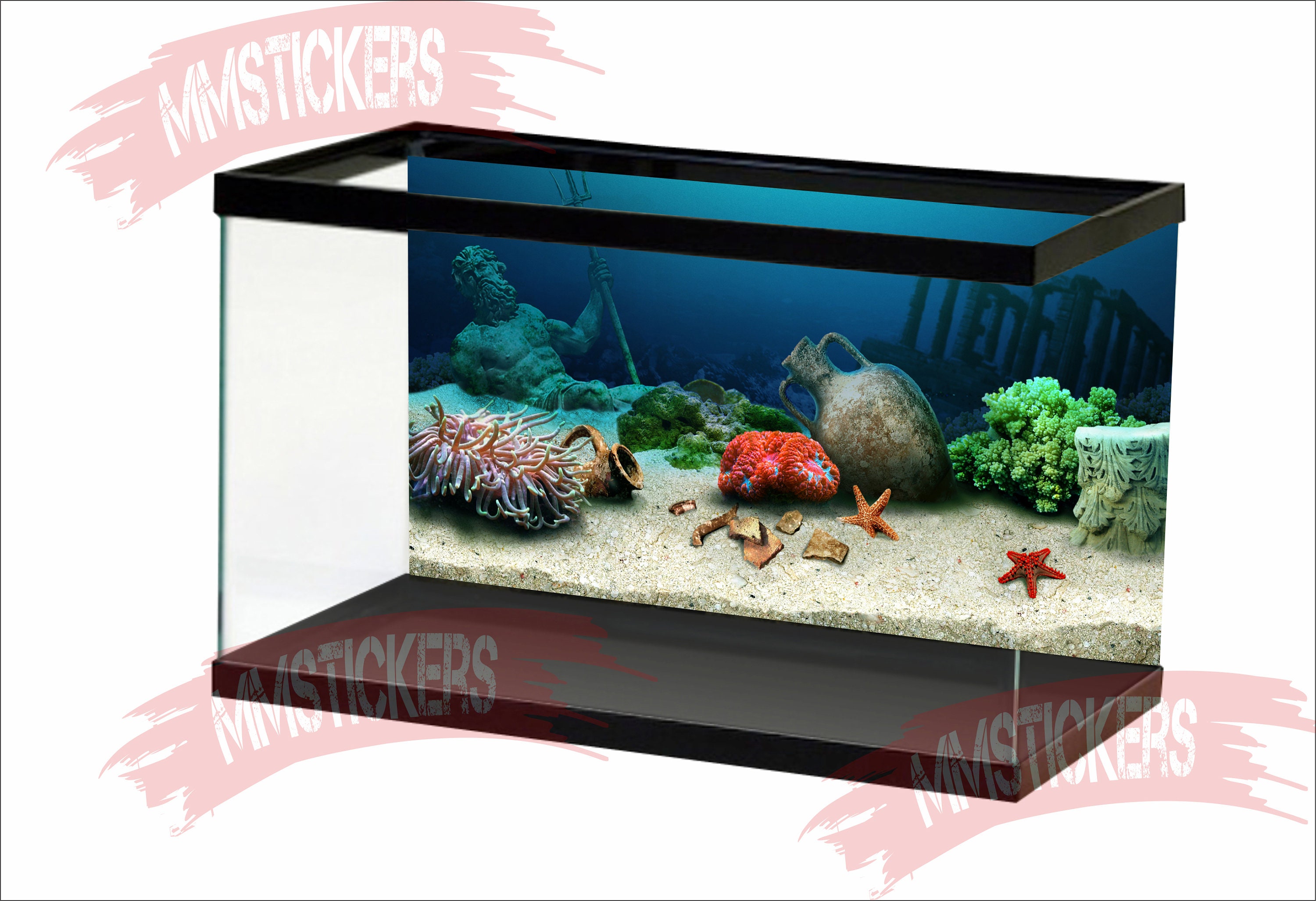 Poseidon aquarium background for sale  