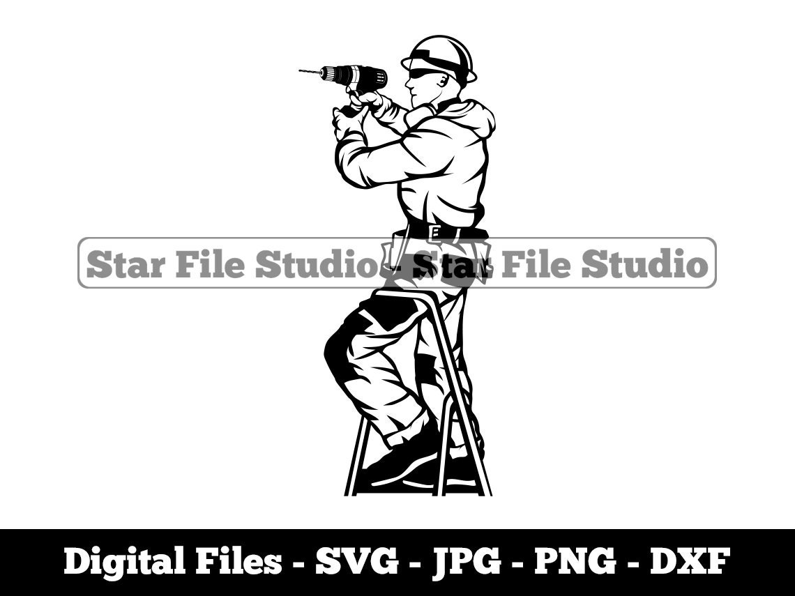 Drywall contractor svg for sale  