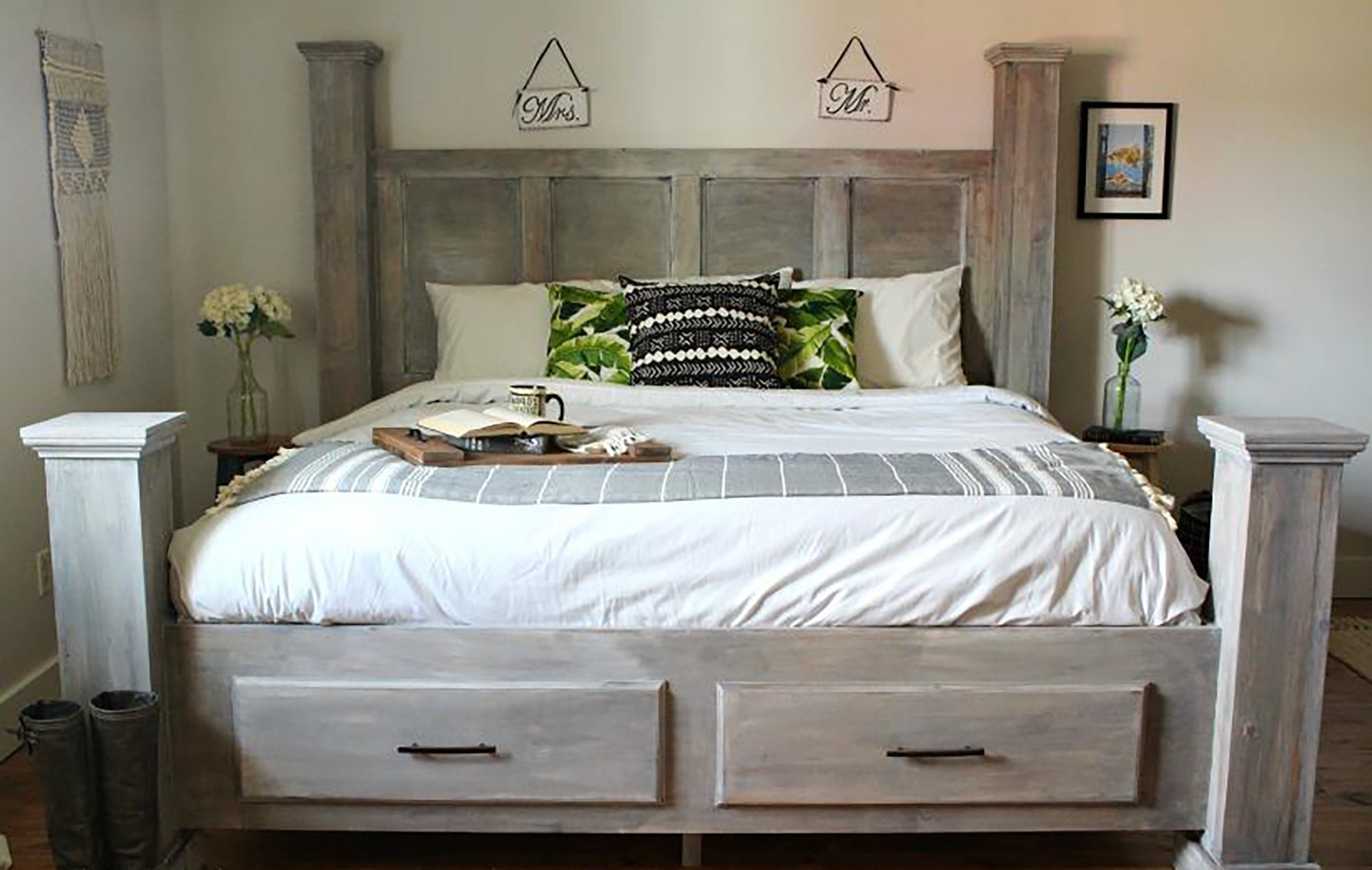 Farmhouse storage bed for sale  