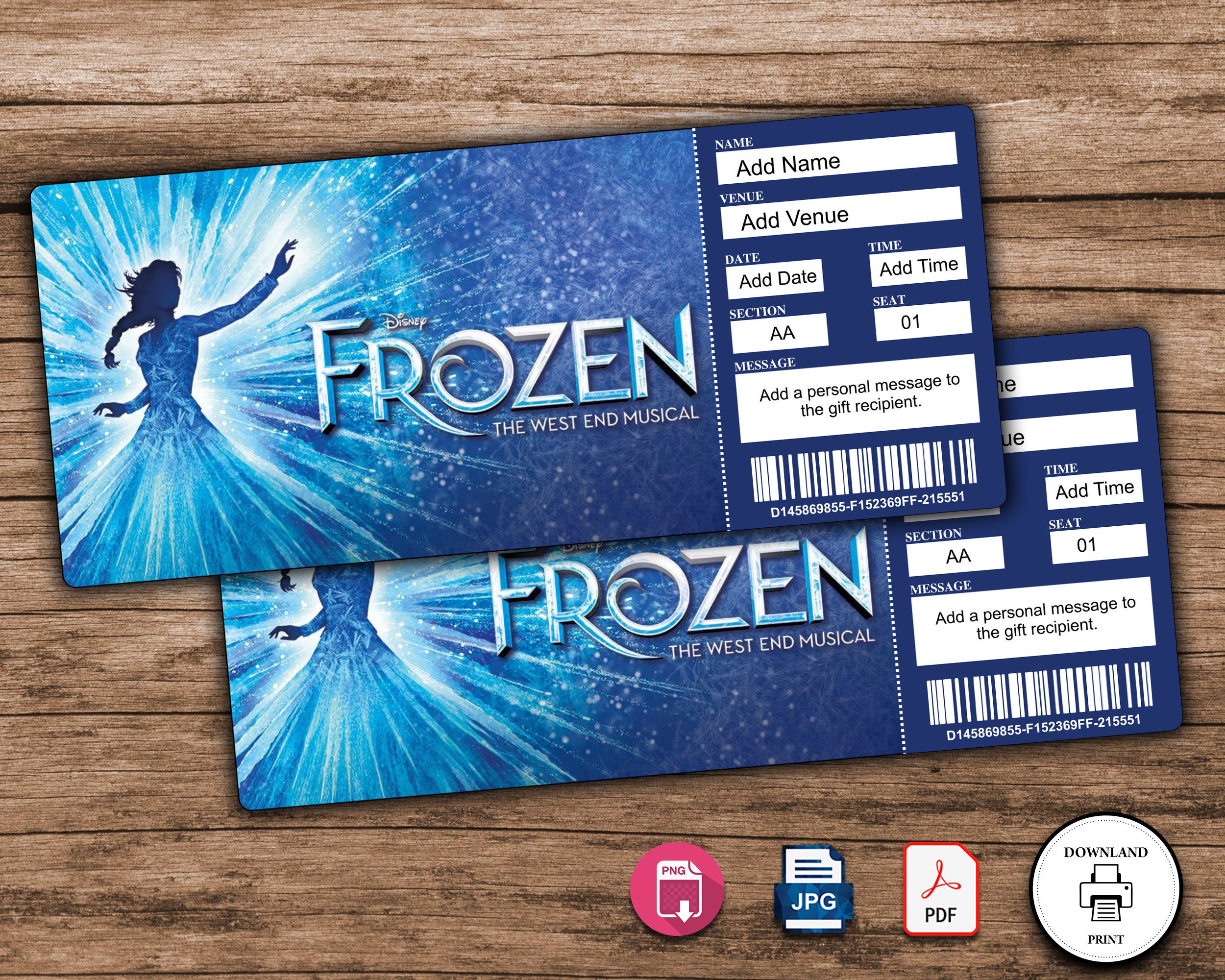 Printable frozen broadway for sale  