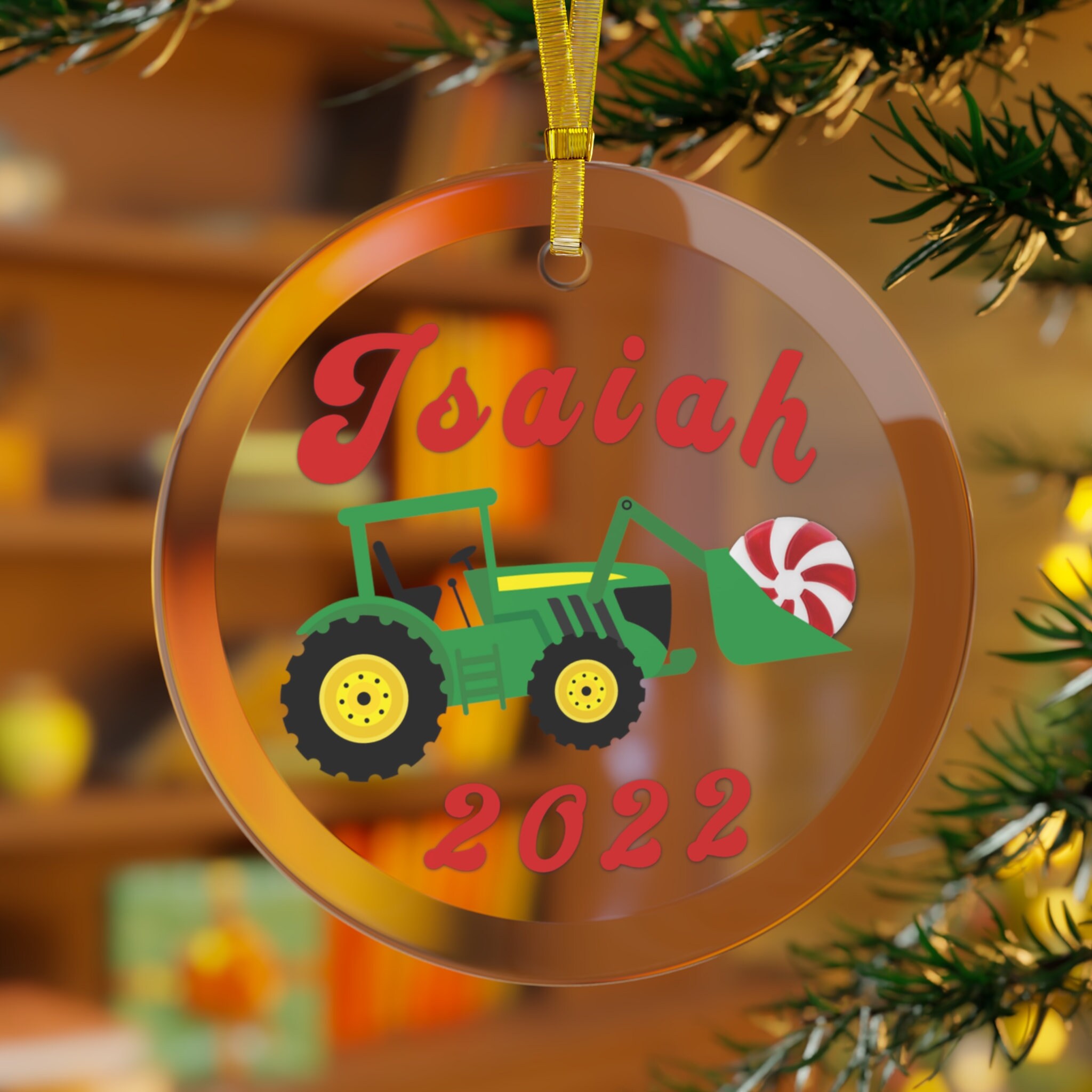 Customizable tractor christmas for sale  