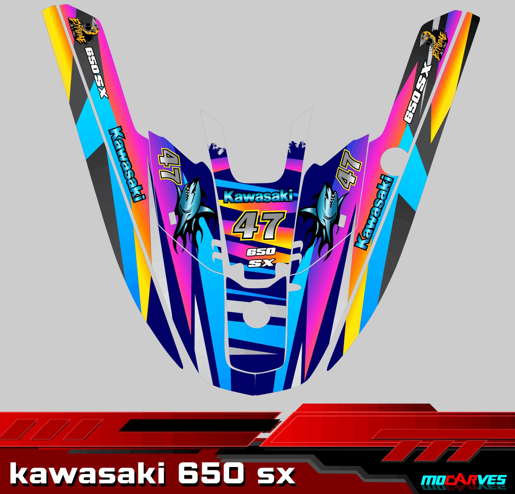 Kawasaki 650sx graphics for sale  