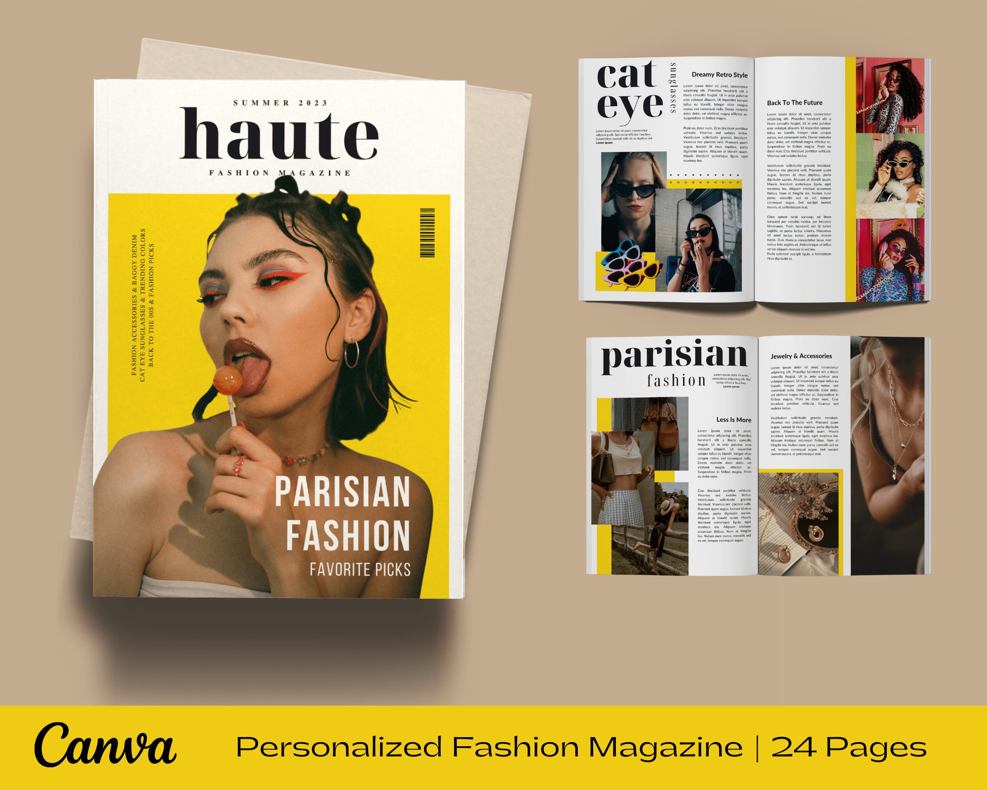 Fashion magazine canva for sale  