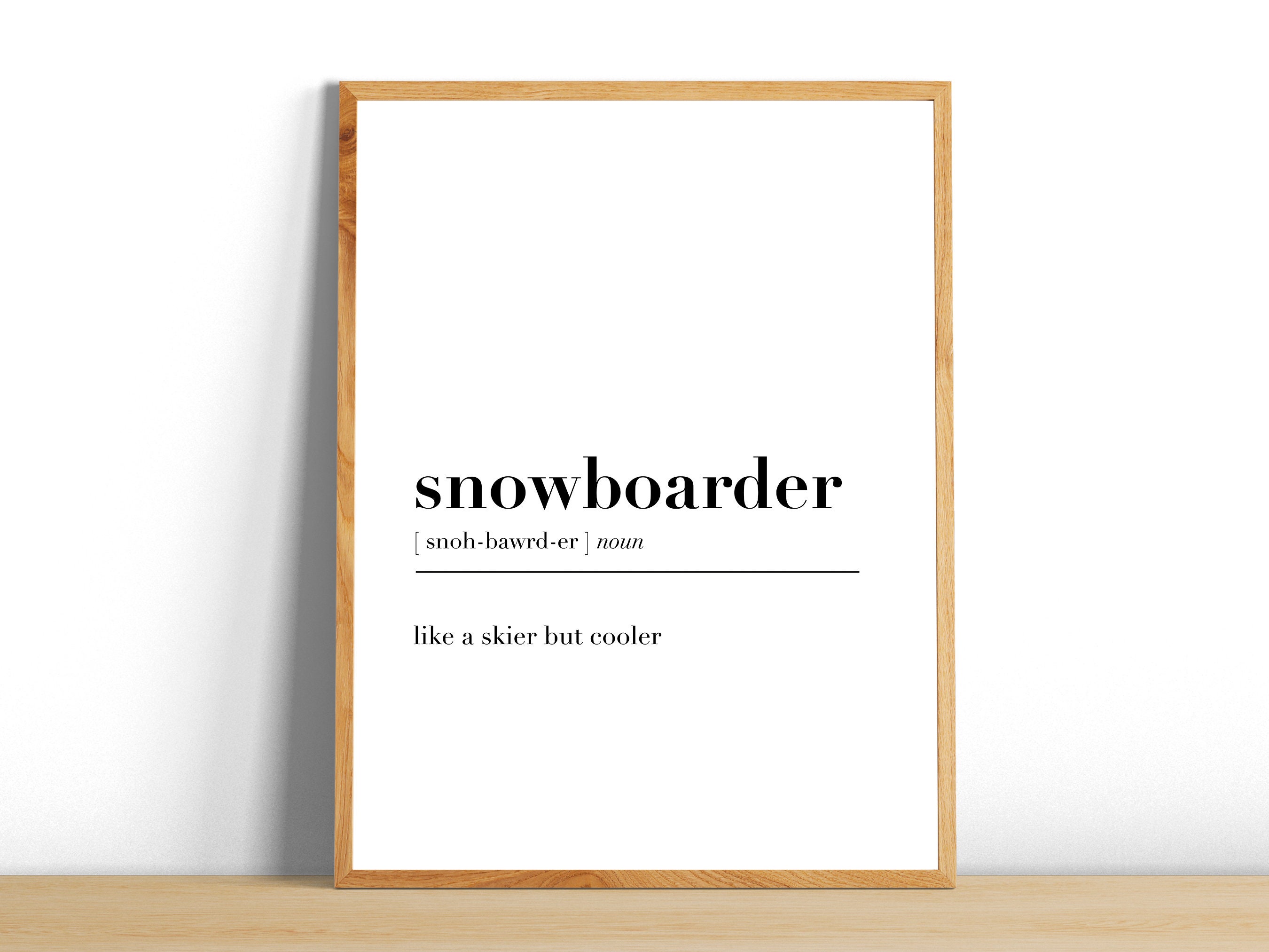 Snowboarder definition print for sale  