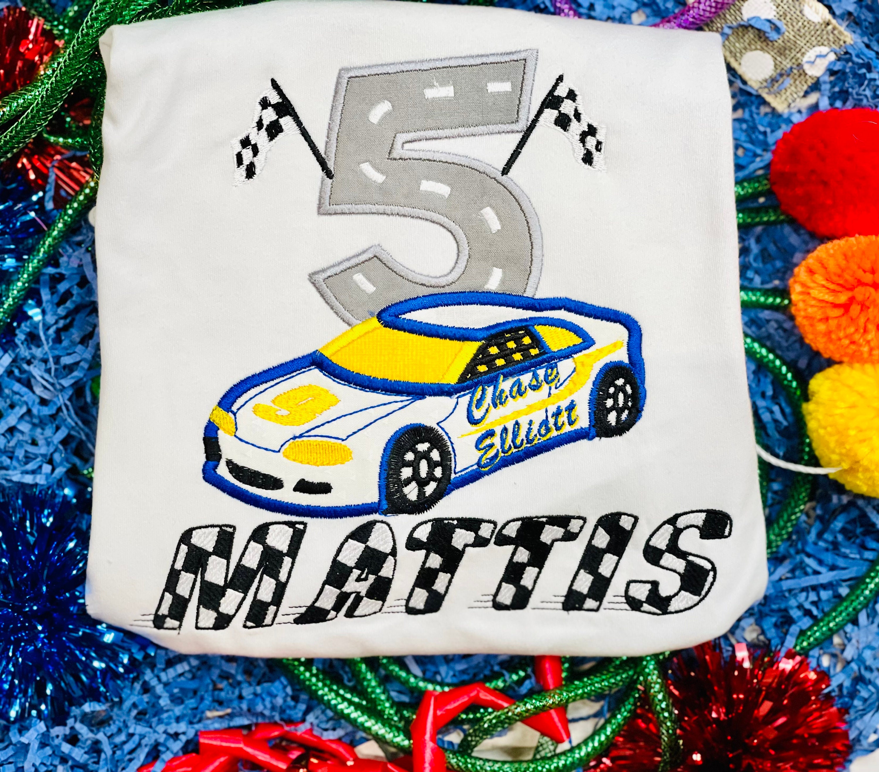 Embroidered nascar birthday for sale  